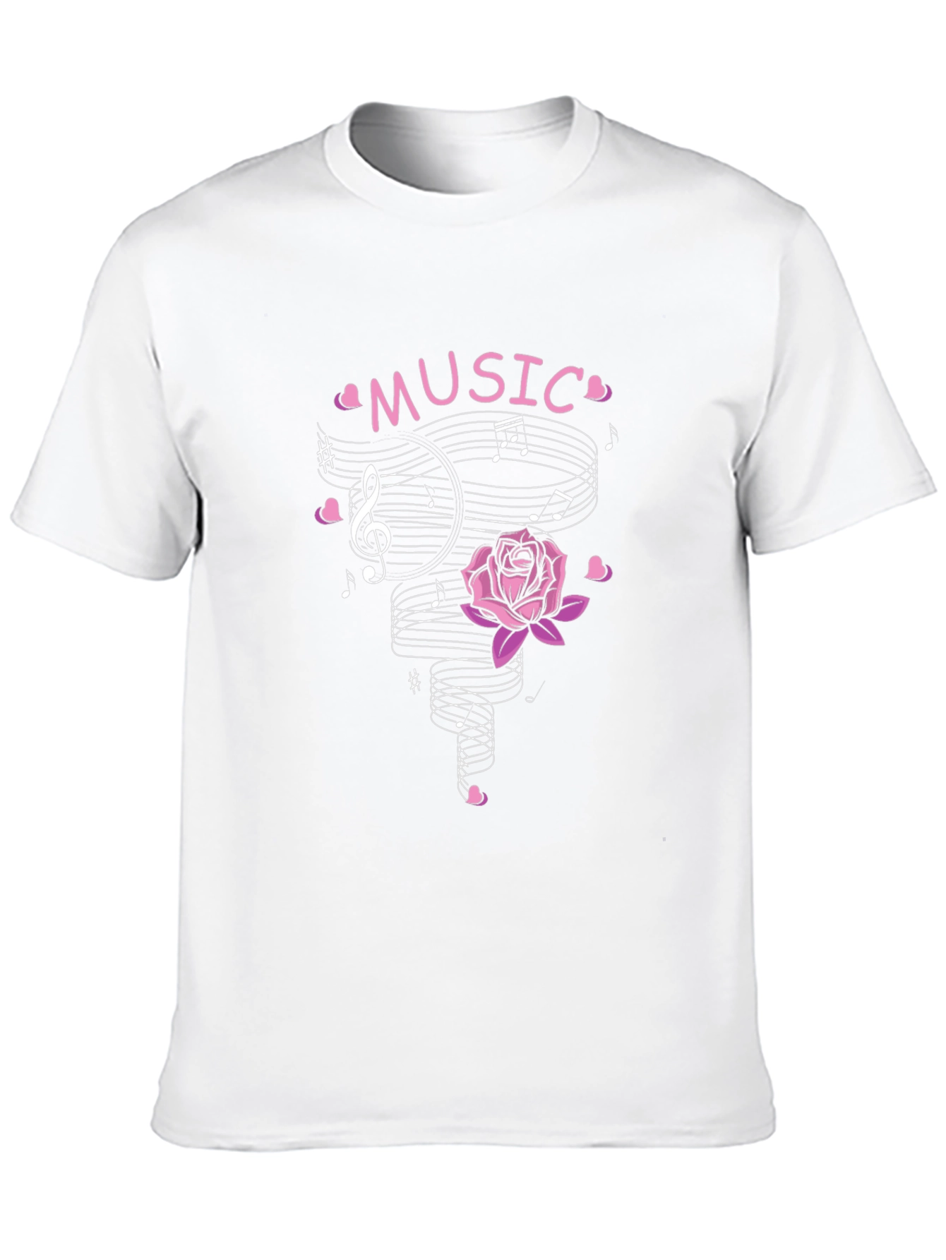 Music Rose Mens Graphic T-Shirt