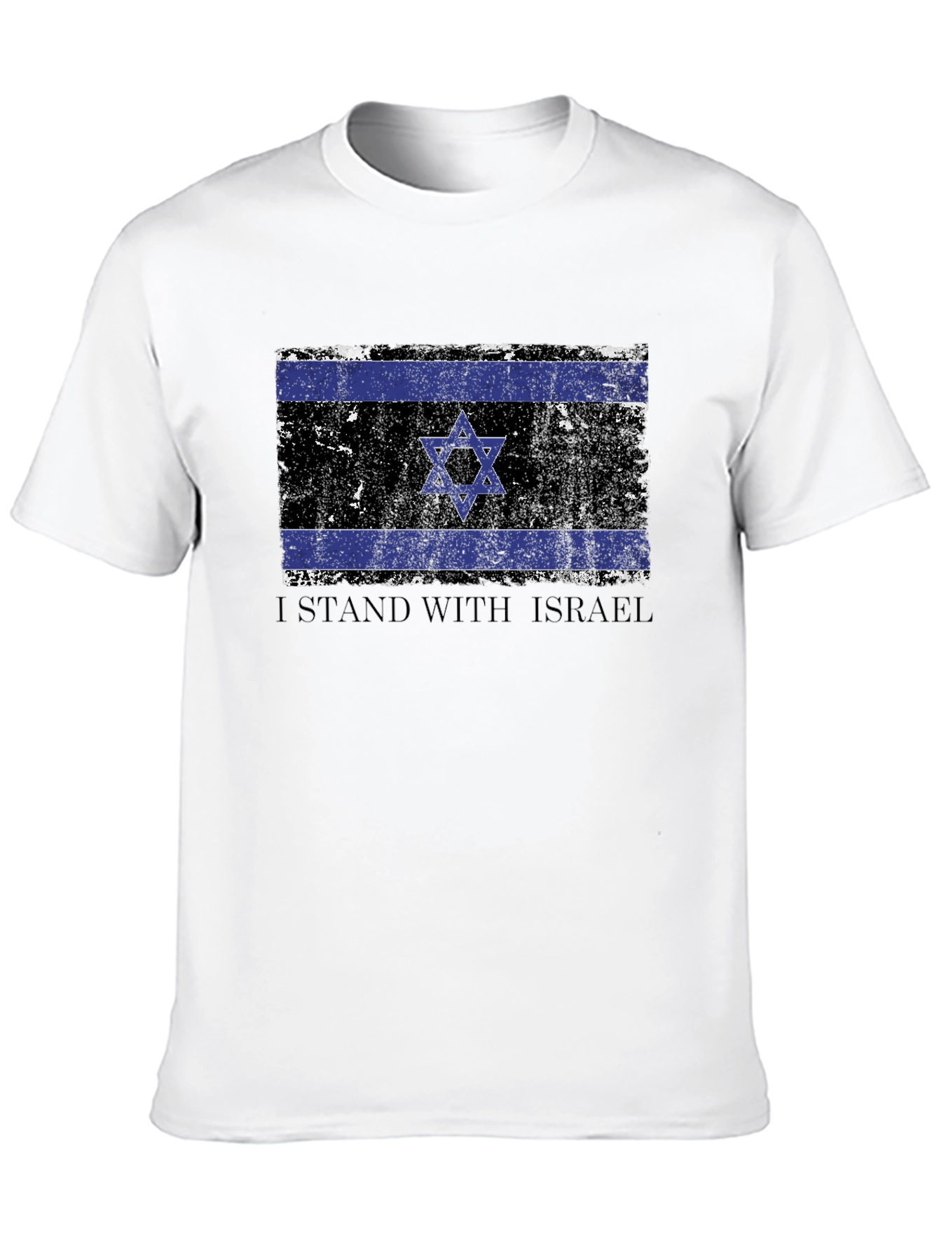 I Stand With Israel Flag T-Shirt - Patriotic Design