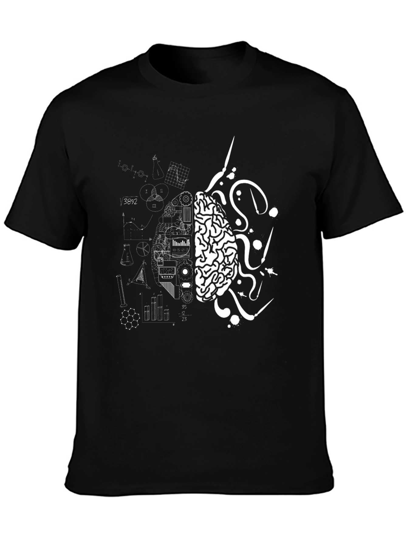 Brain Power Graphic Tee - Black