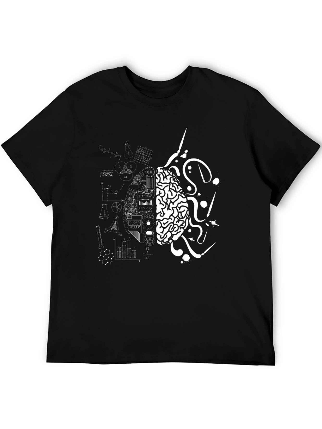 Brain Power Graphic Tee - Black