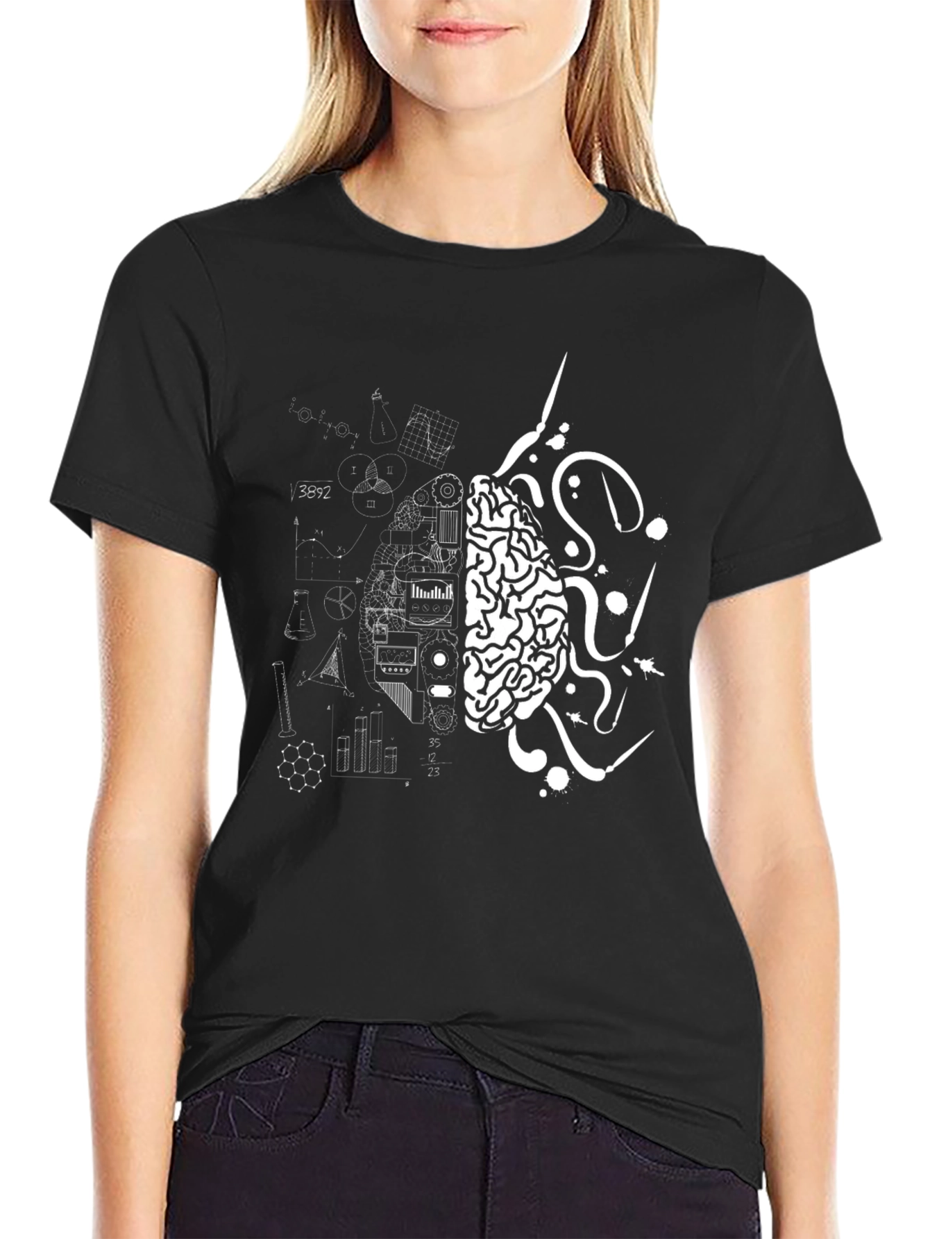 Brain Power Graphic Tee - Black