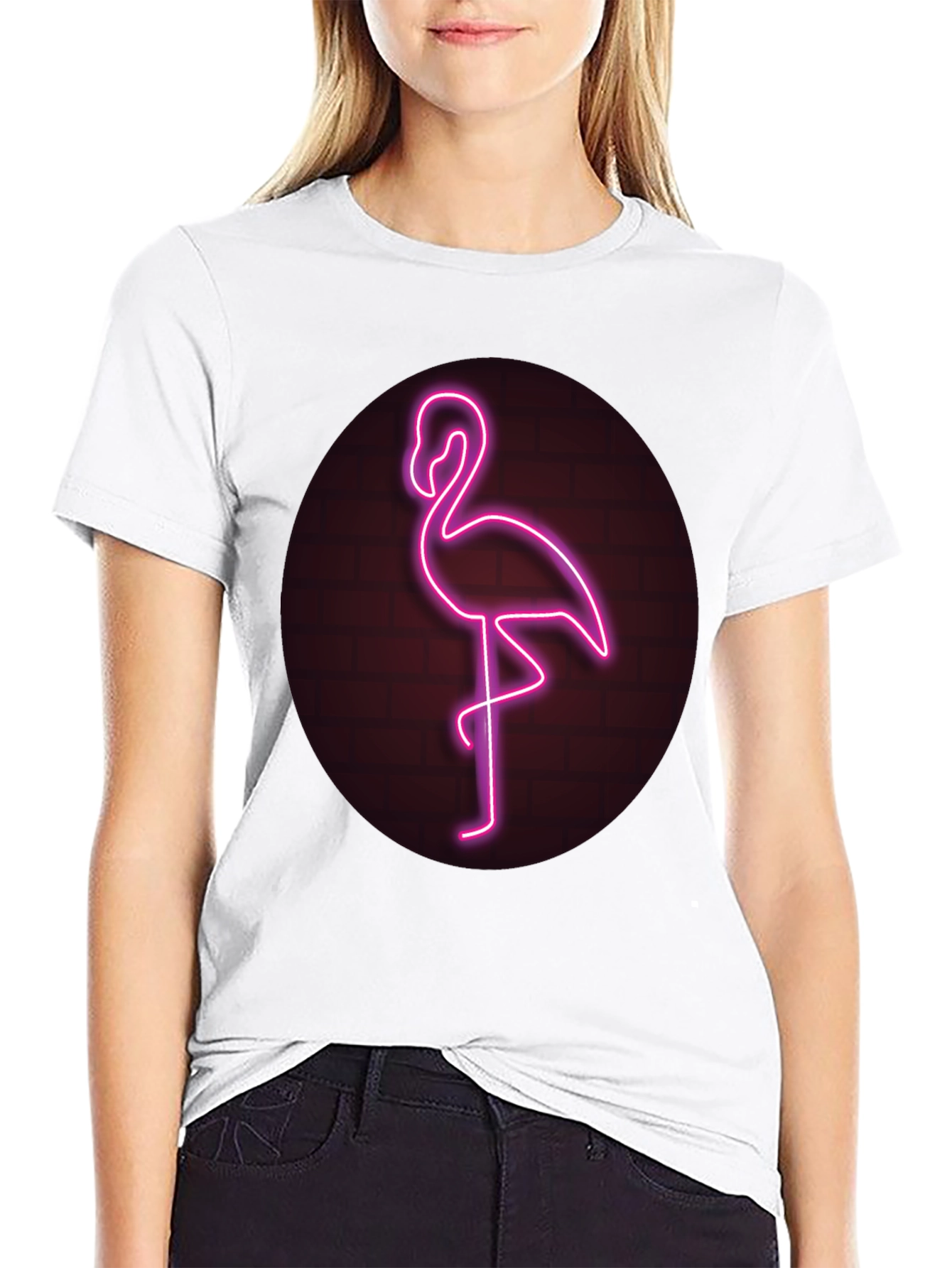 Neon Flamingo Graphic Tee - Cool & Stylish