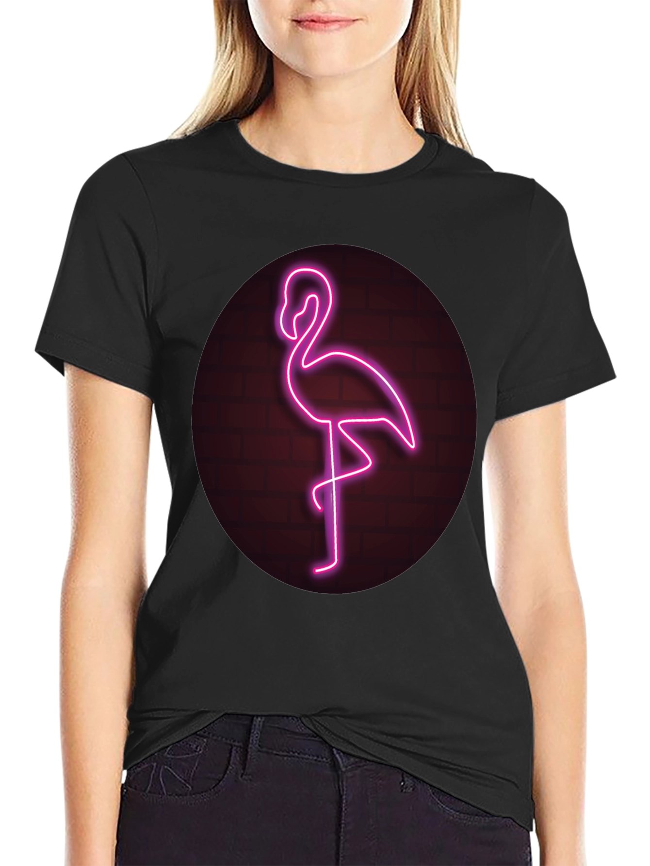 Neon Flamingo Graphic Tee - Cool & Stylish