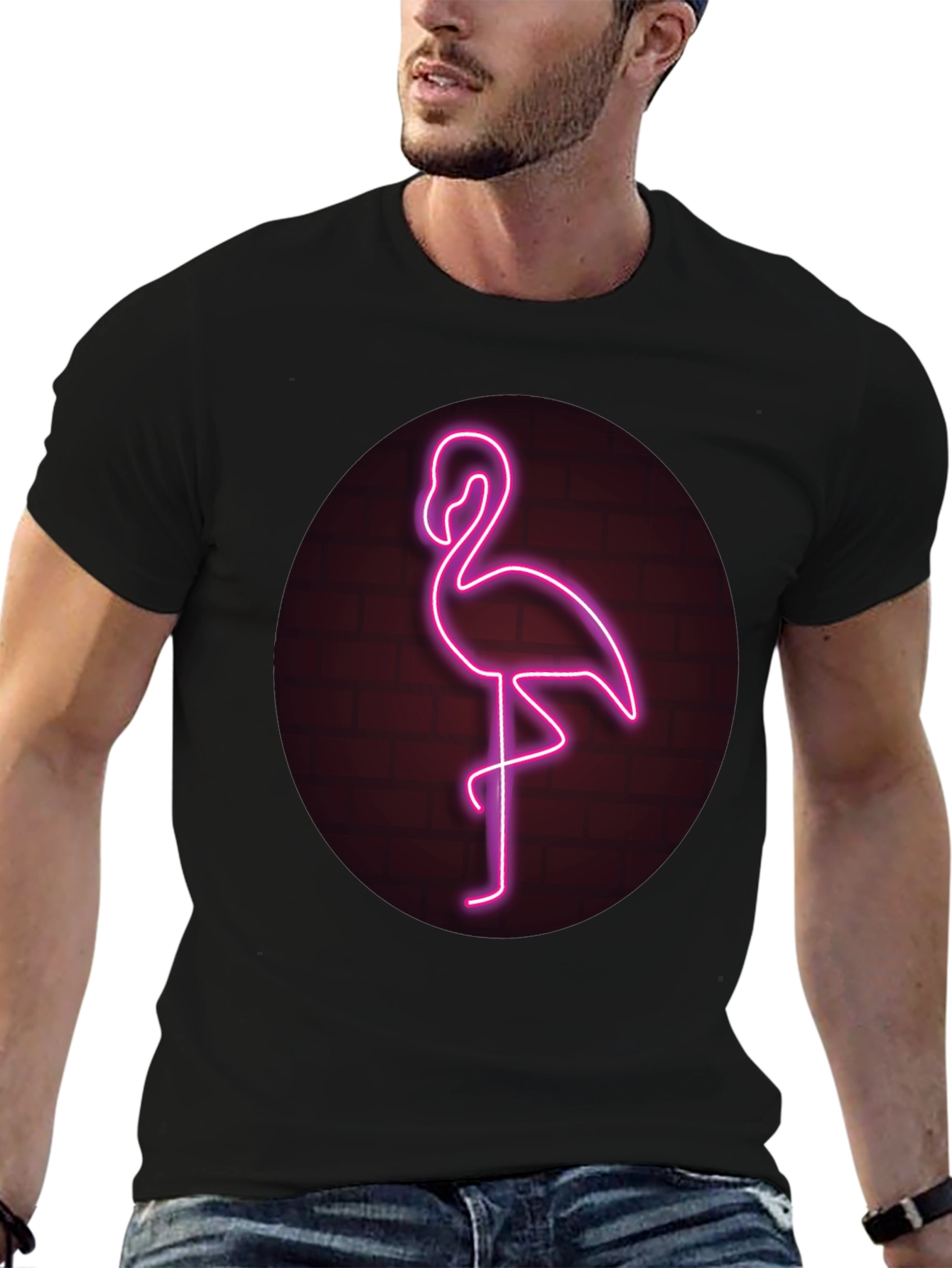 Neon Flamingo Graphic Tee - Cool & Stylish