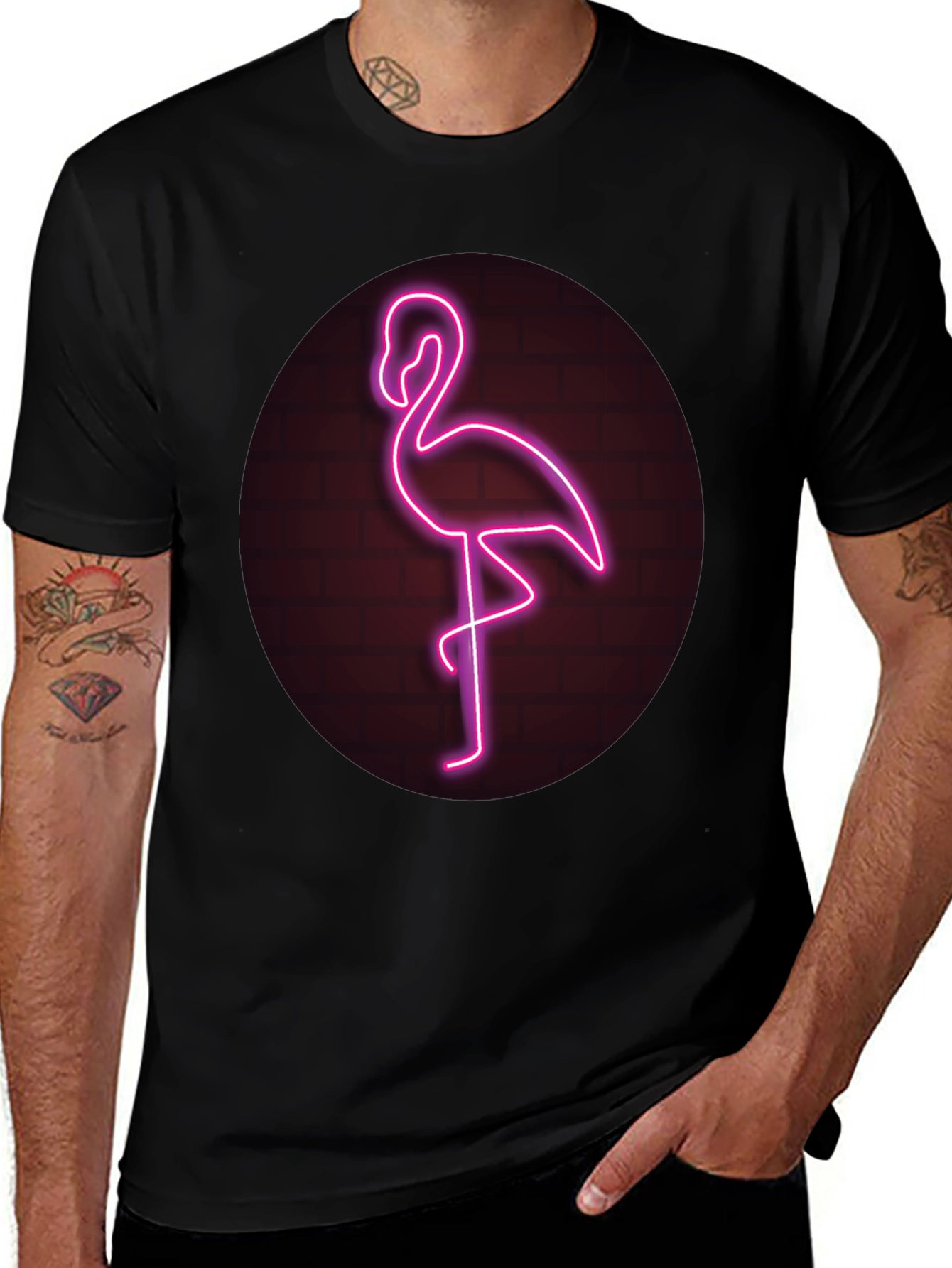 Neon Flamingo Graphic Tee - Cool & Stylish