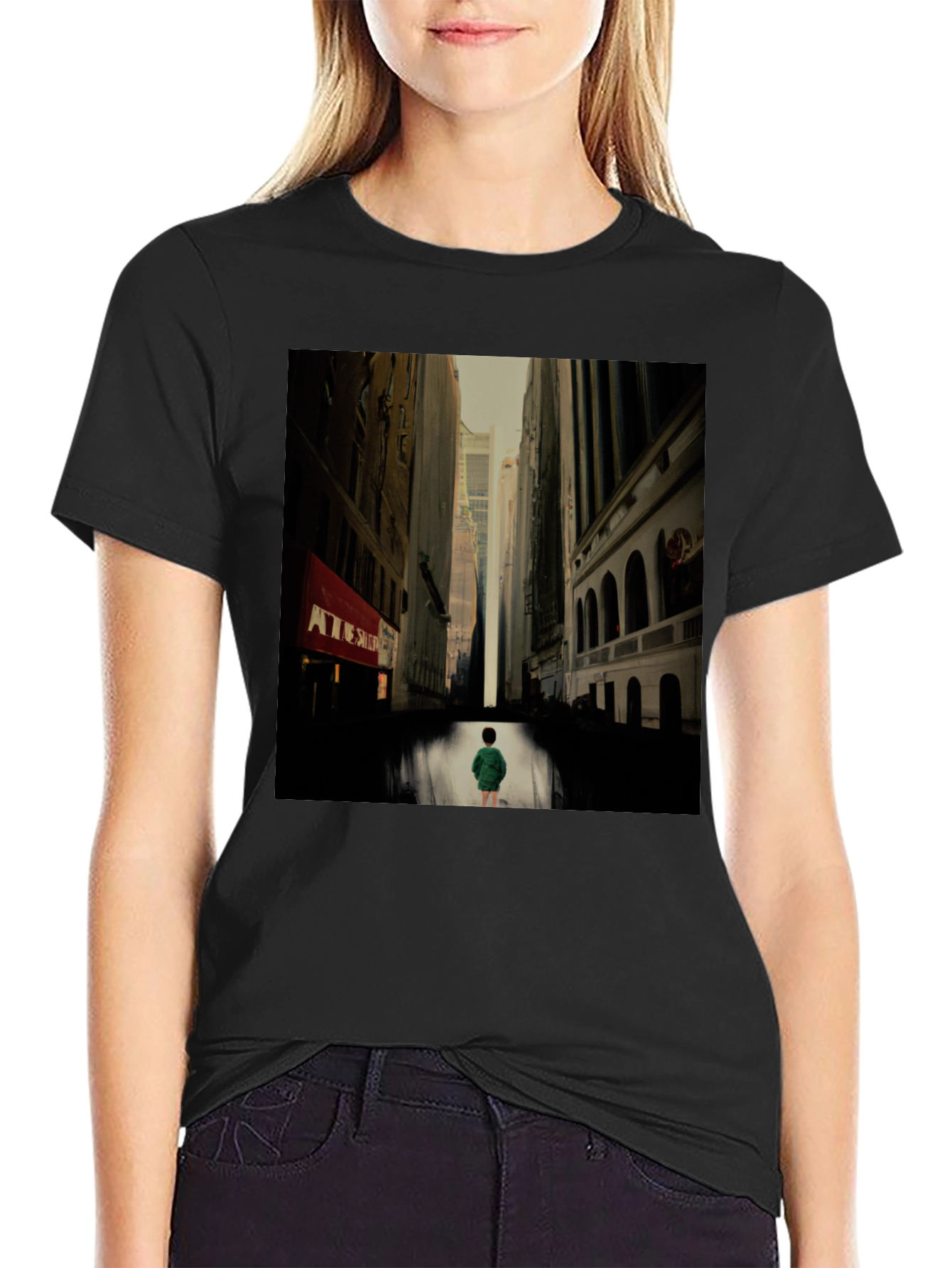 Urban Serenity Black T-Shirt