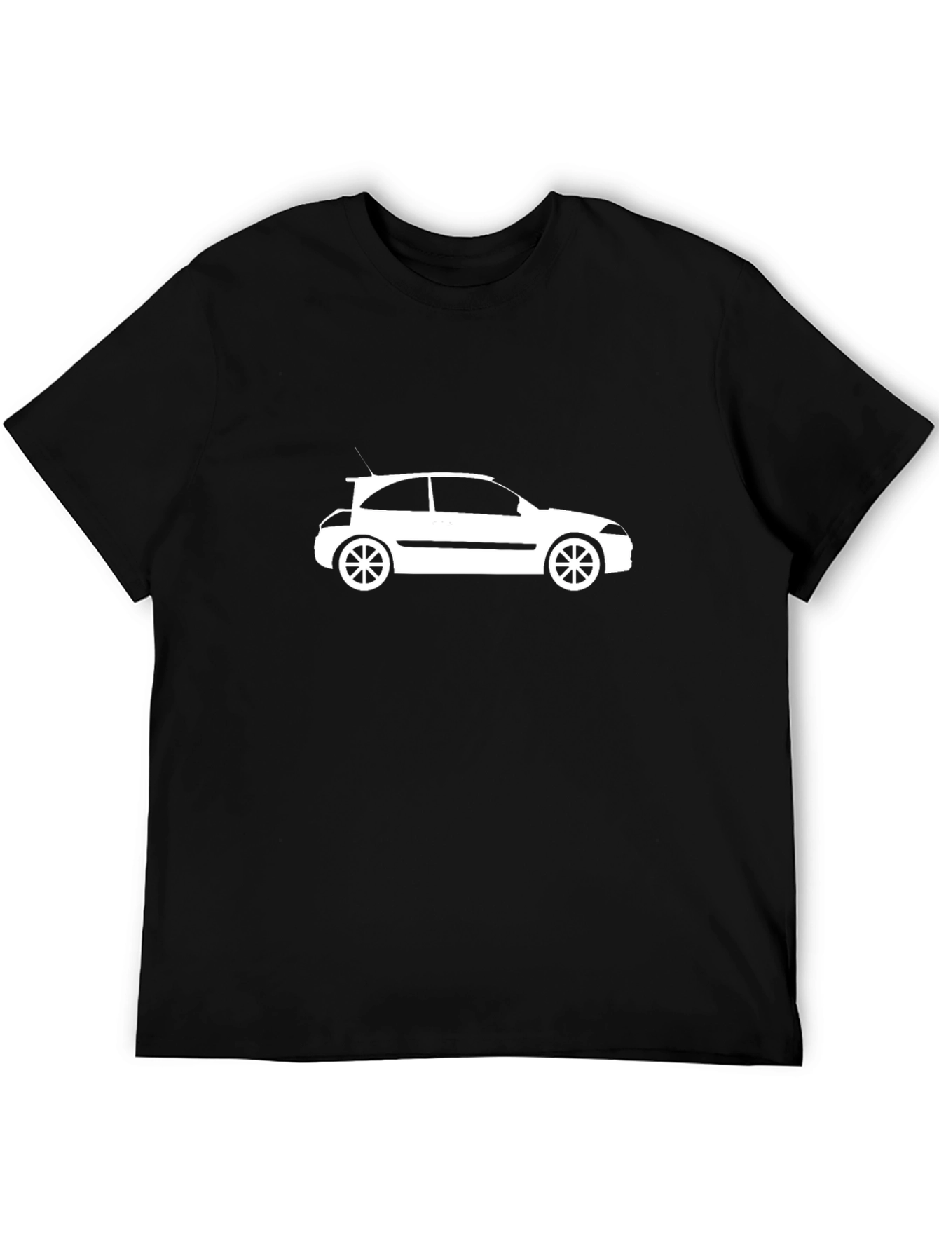 Car Graphic Tee - Black Cotton T-Shirt