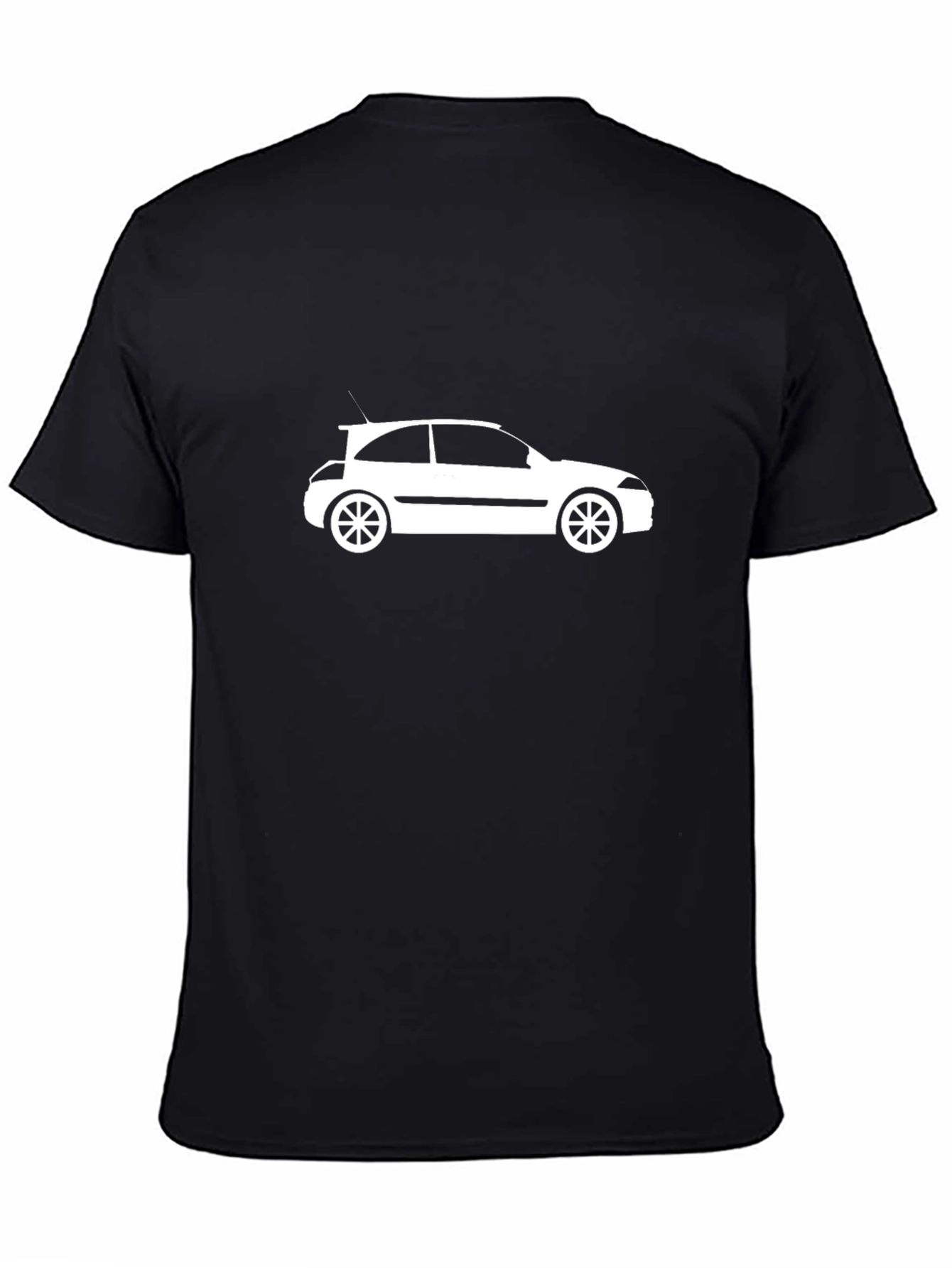 Car Graphic Tee - Black Cotton T-Shirt
