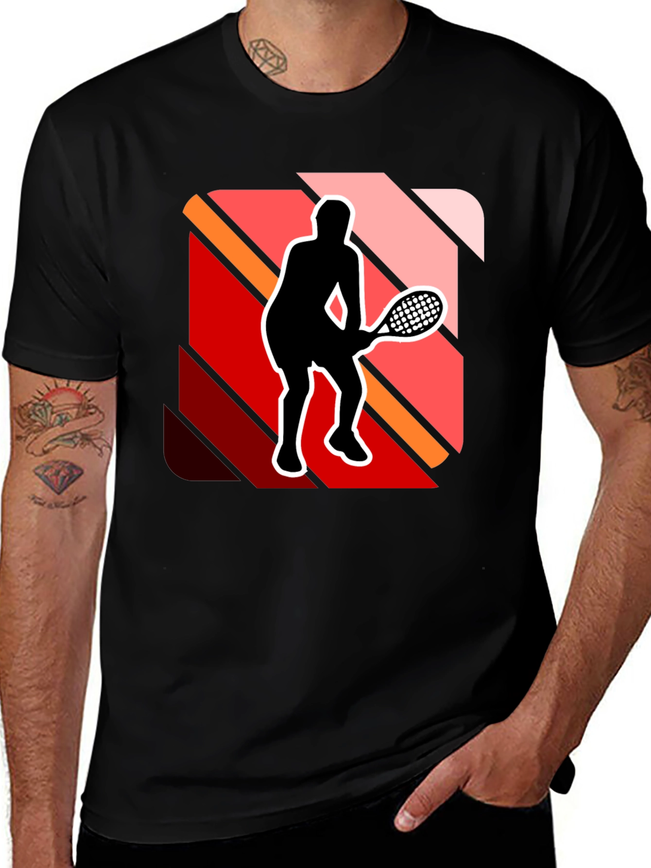 Retro Squash Player Graphic Tee