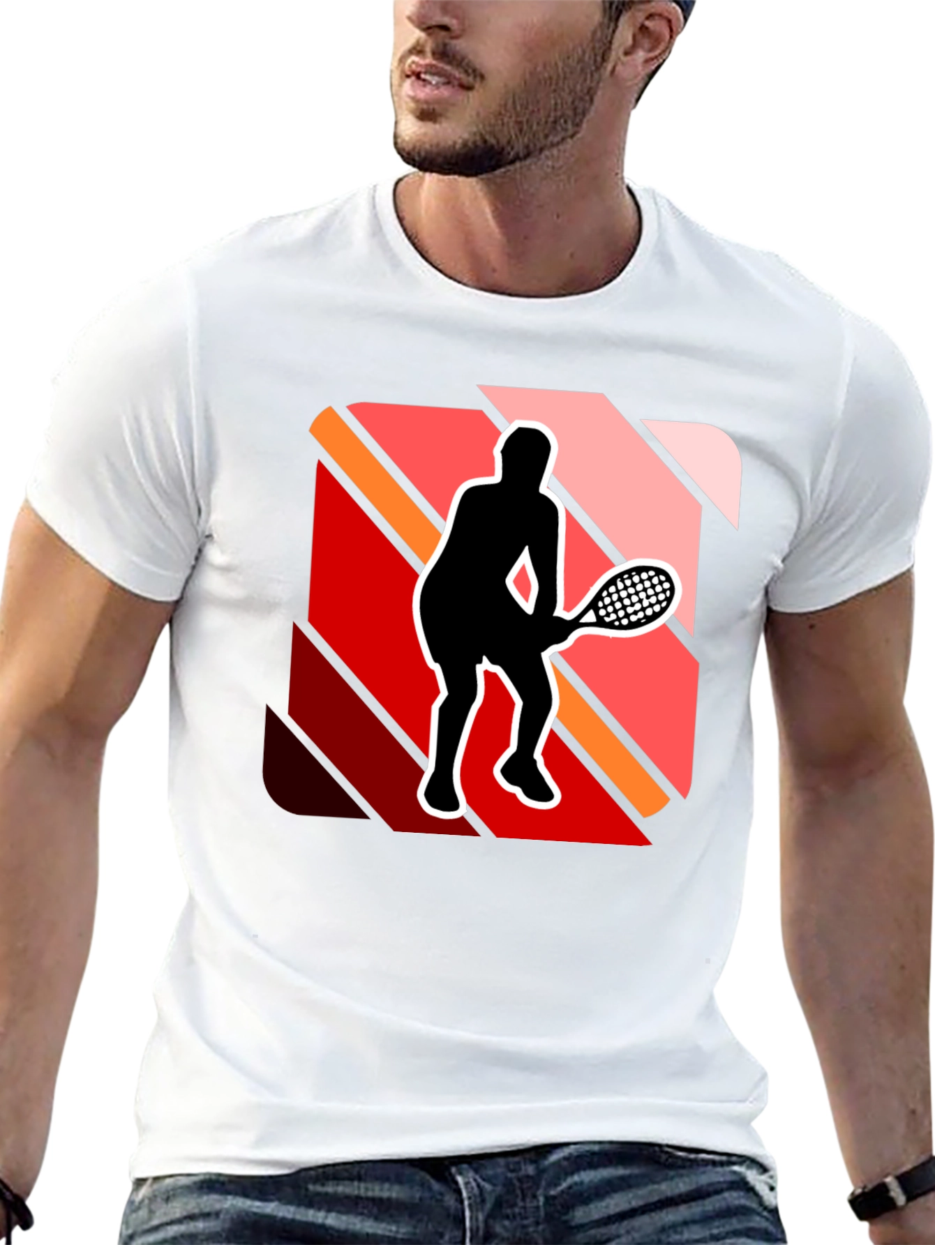Retro Squash Player Graphic Tee