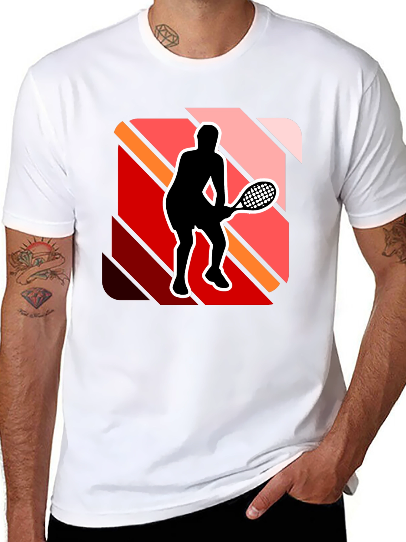Retro Squash Player Graphic Tee