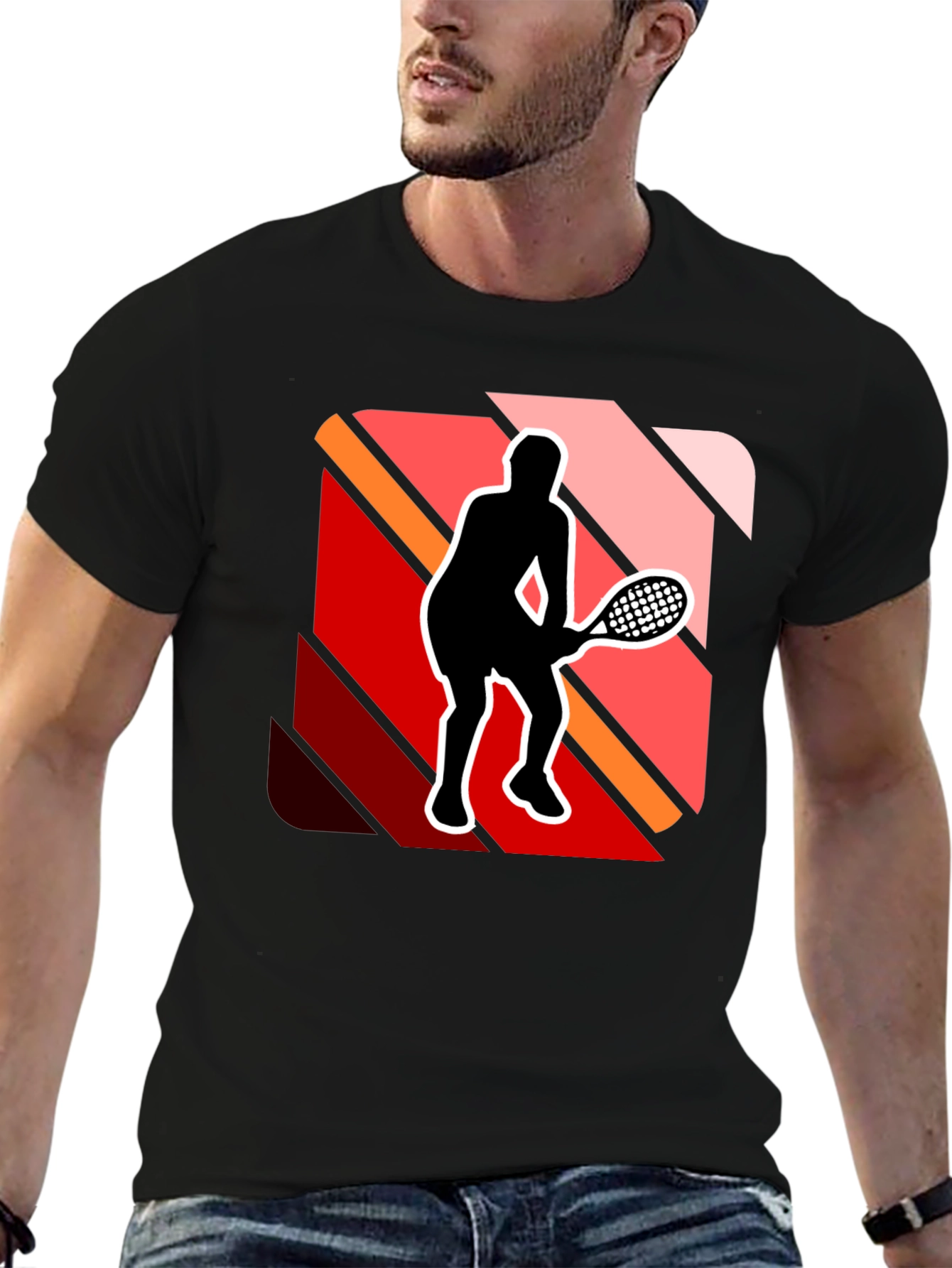 Retro Squash Player Graphic Tee