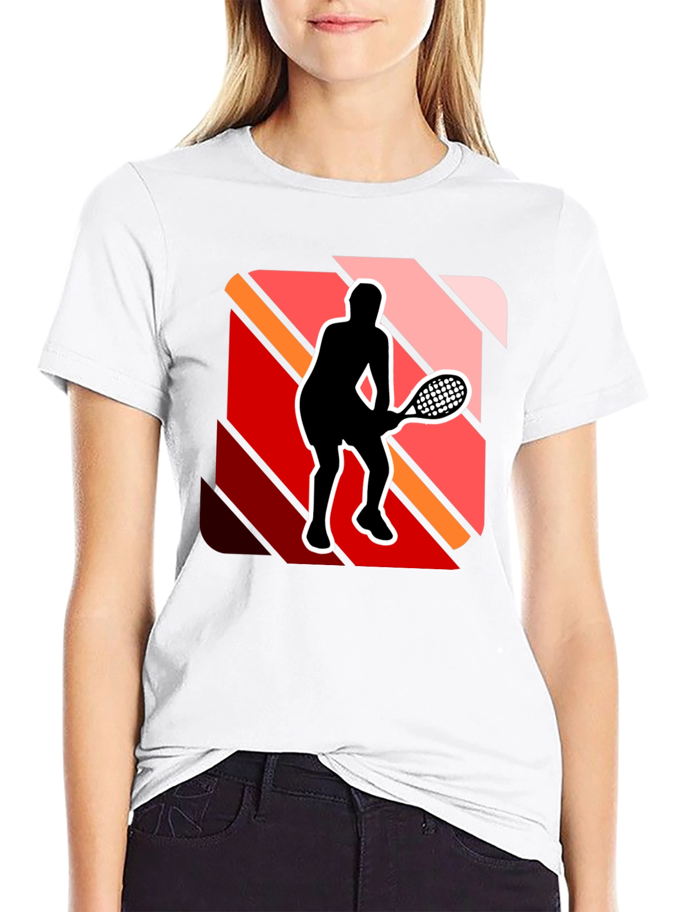 Retro Squash Player Graphic Tee