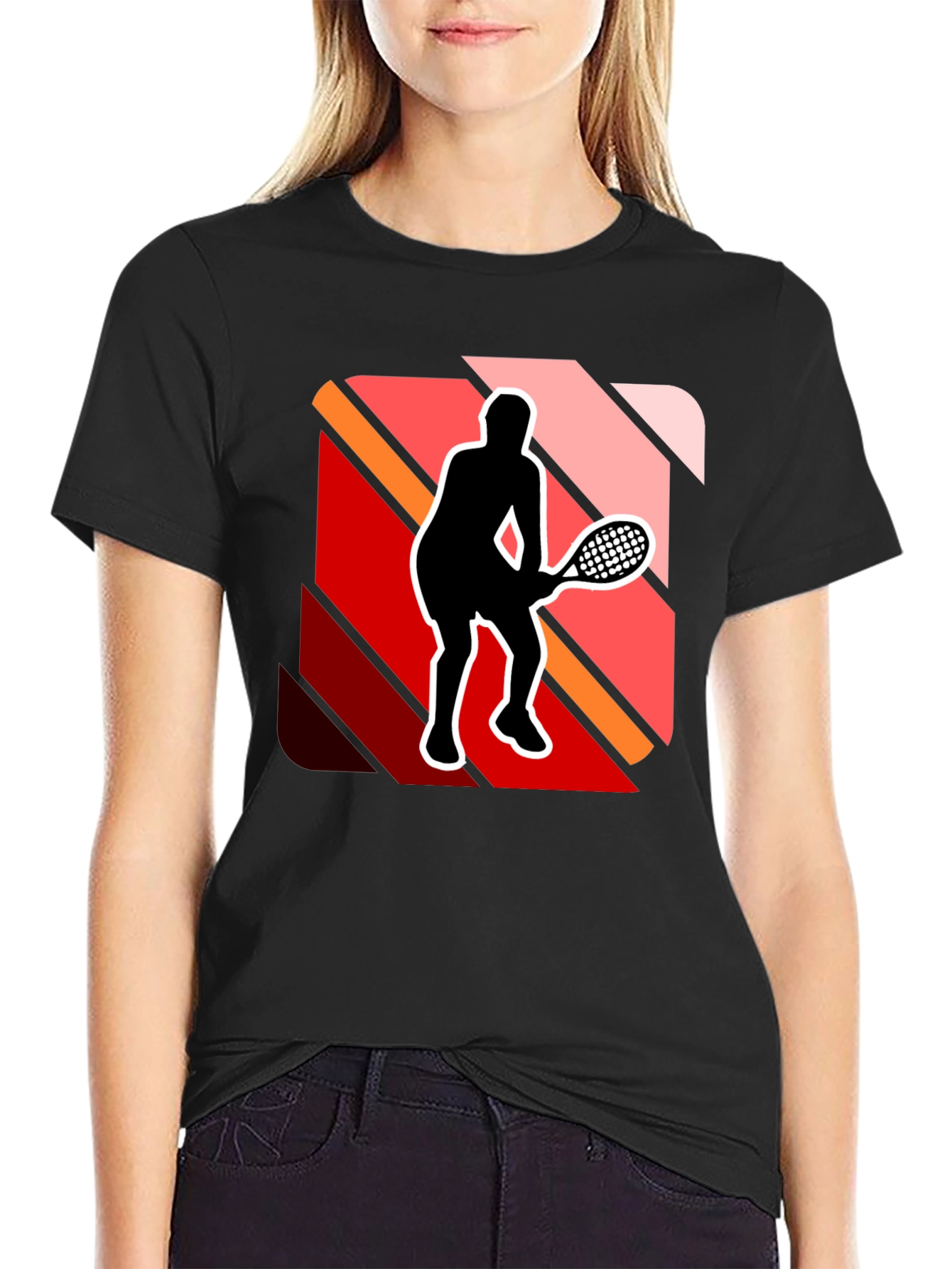 Retro Squash Player Graphic Tee