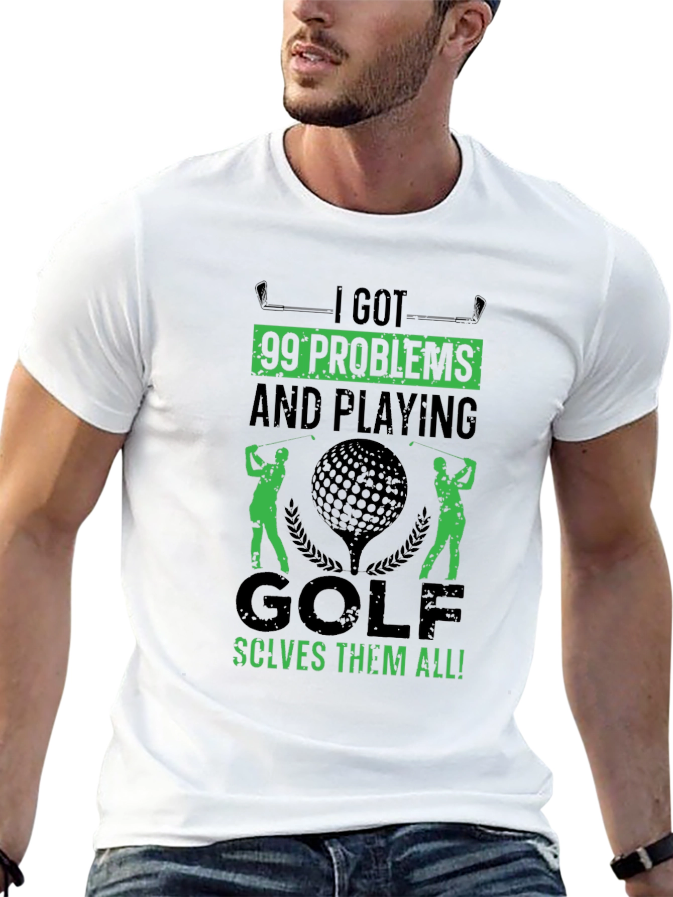 Golf T-Shirt - 99 Problems Solved on the Course