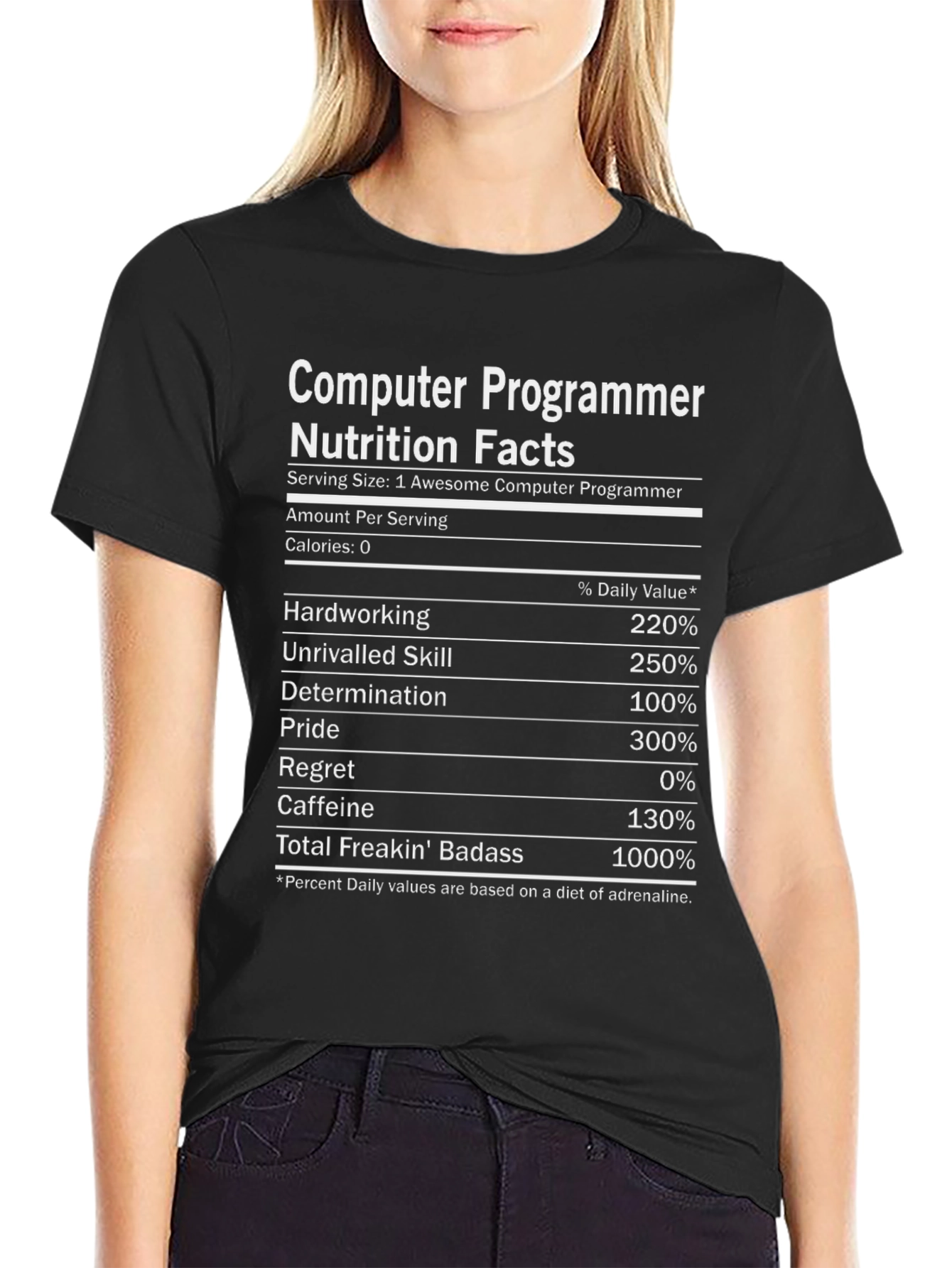 Computer Programmer Nutrition Facts T-Shirt