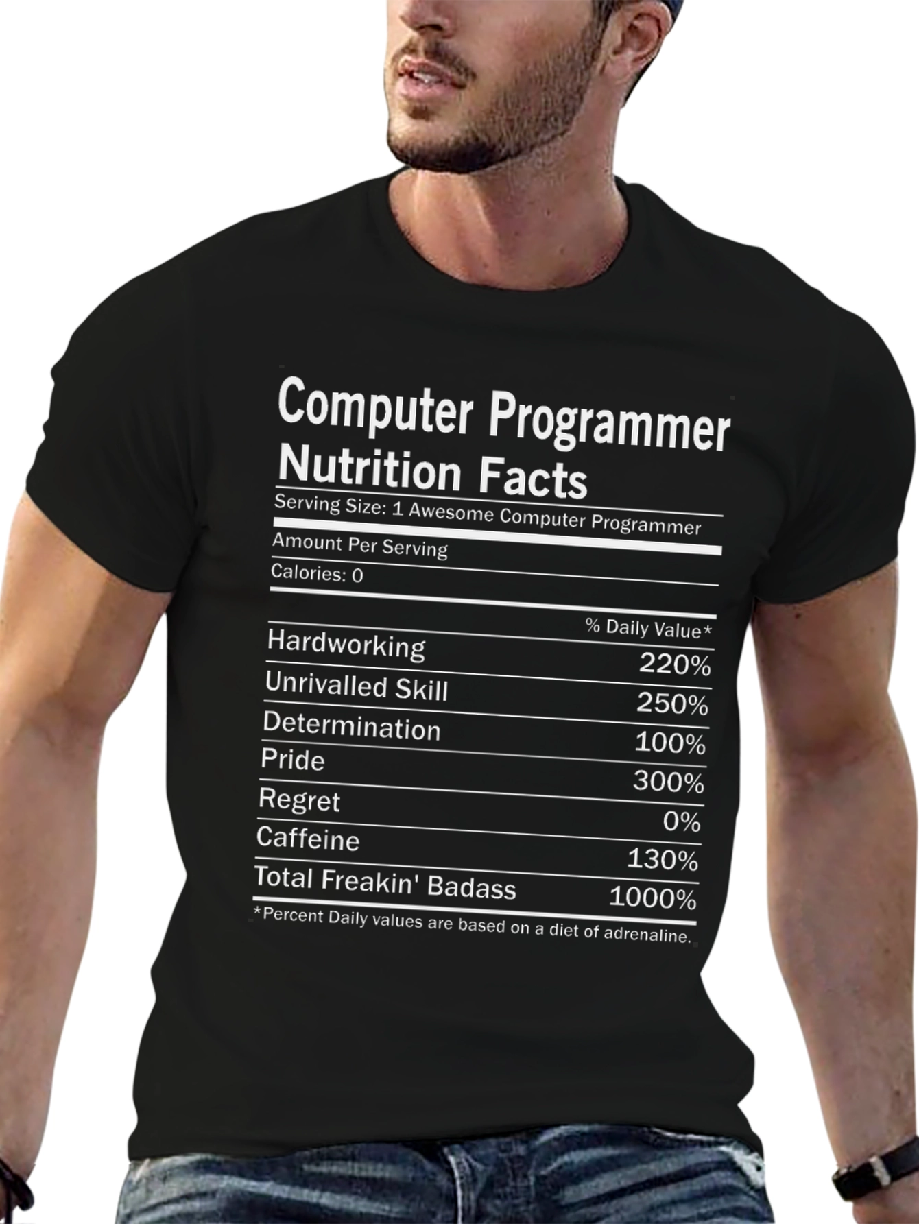 Computer Programmer Nutrition Facts T-Shirt