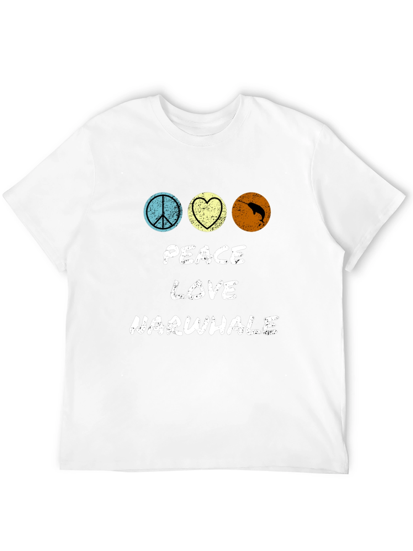Peace Love Narwhal T-Shirt - Funny Graphic Tee