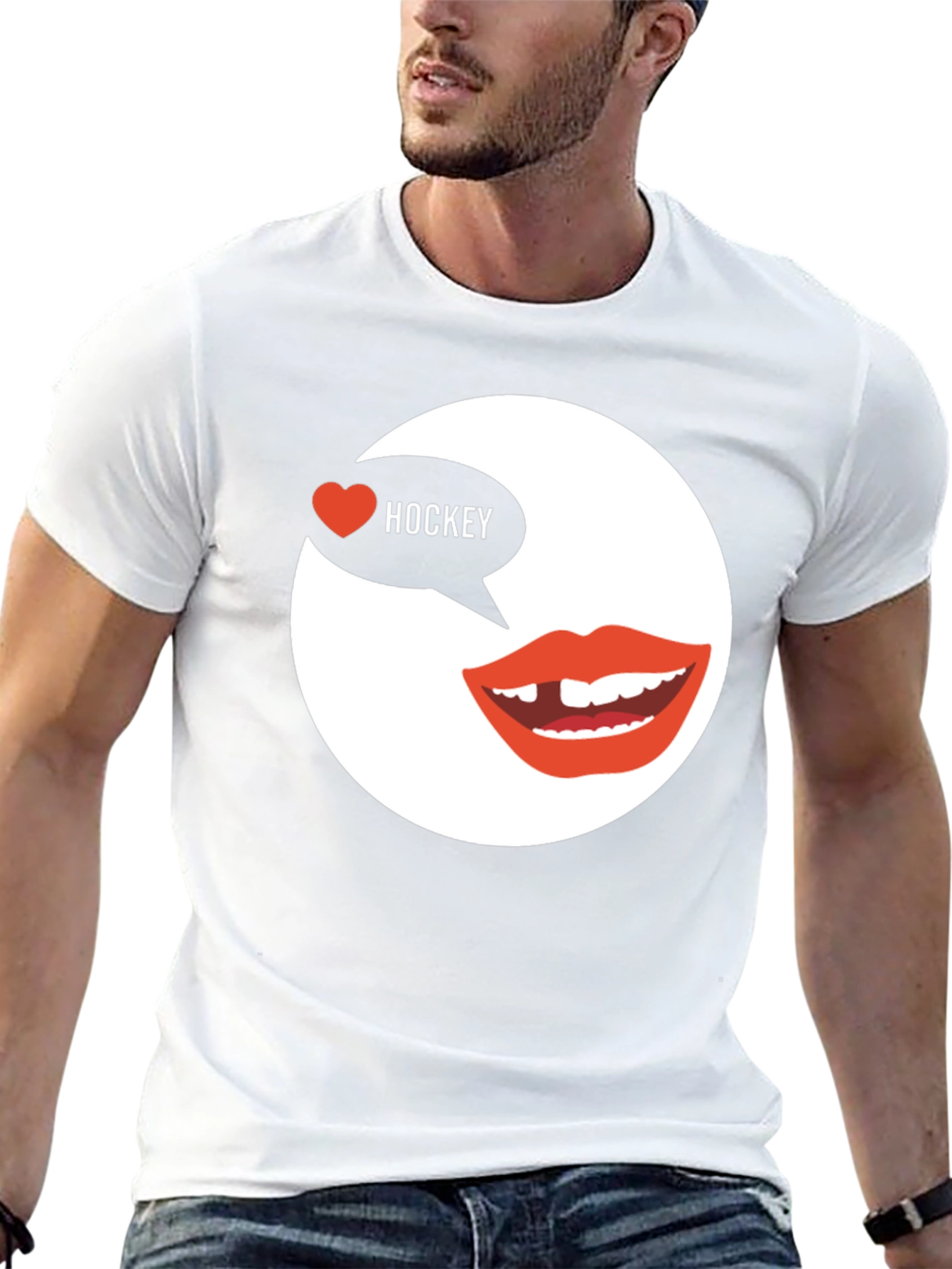 Hockey Love Graphic Tee - Black