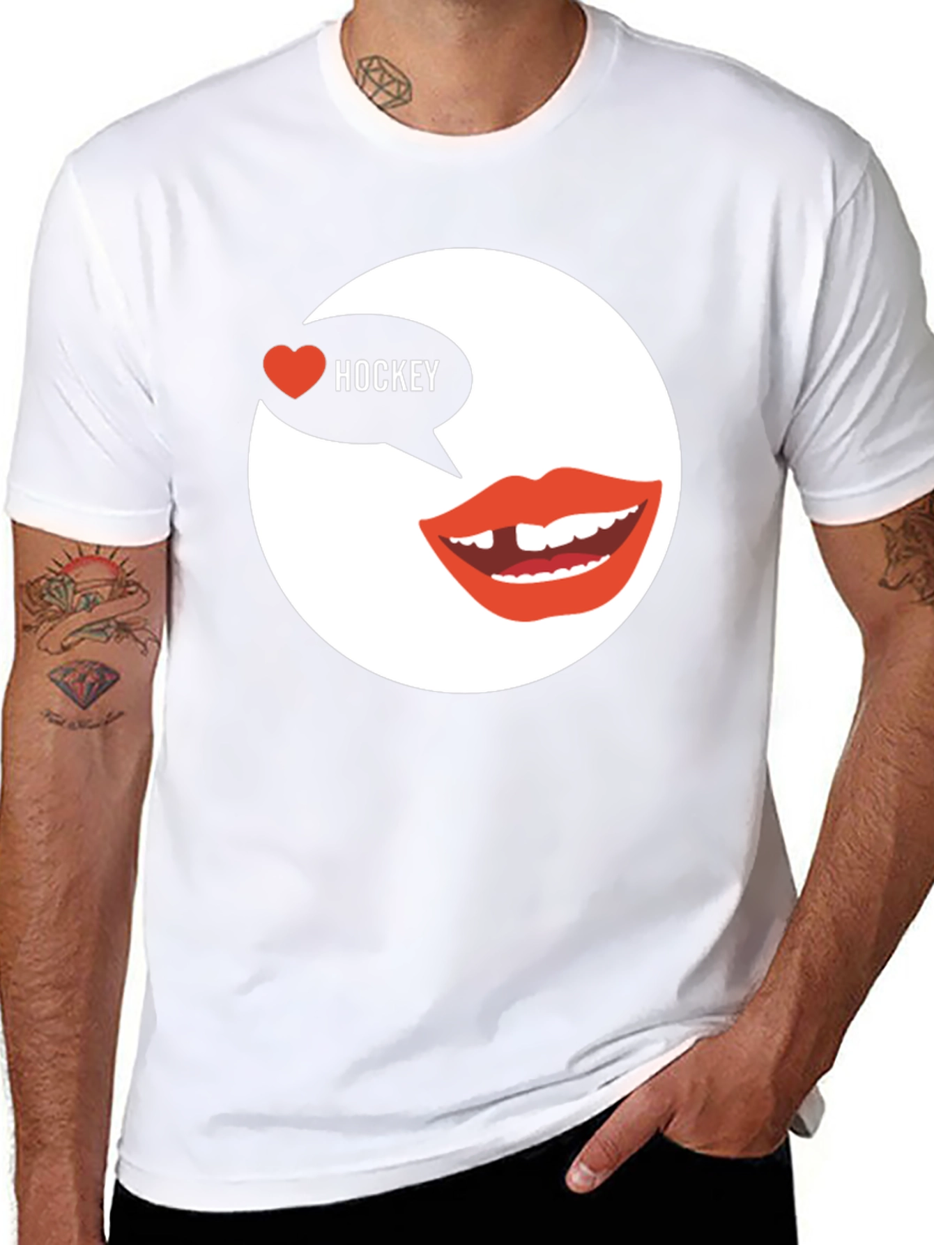 Hockey Love Graphic Tee - Black