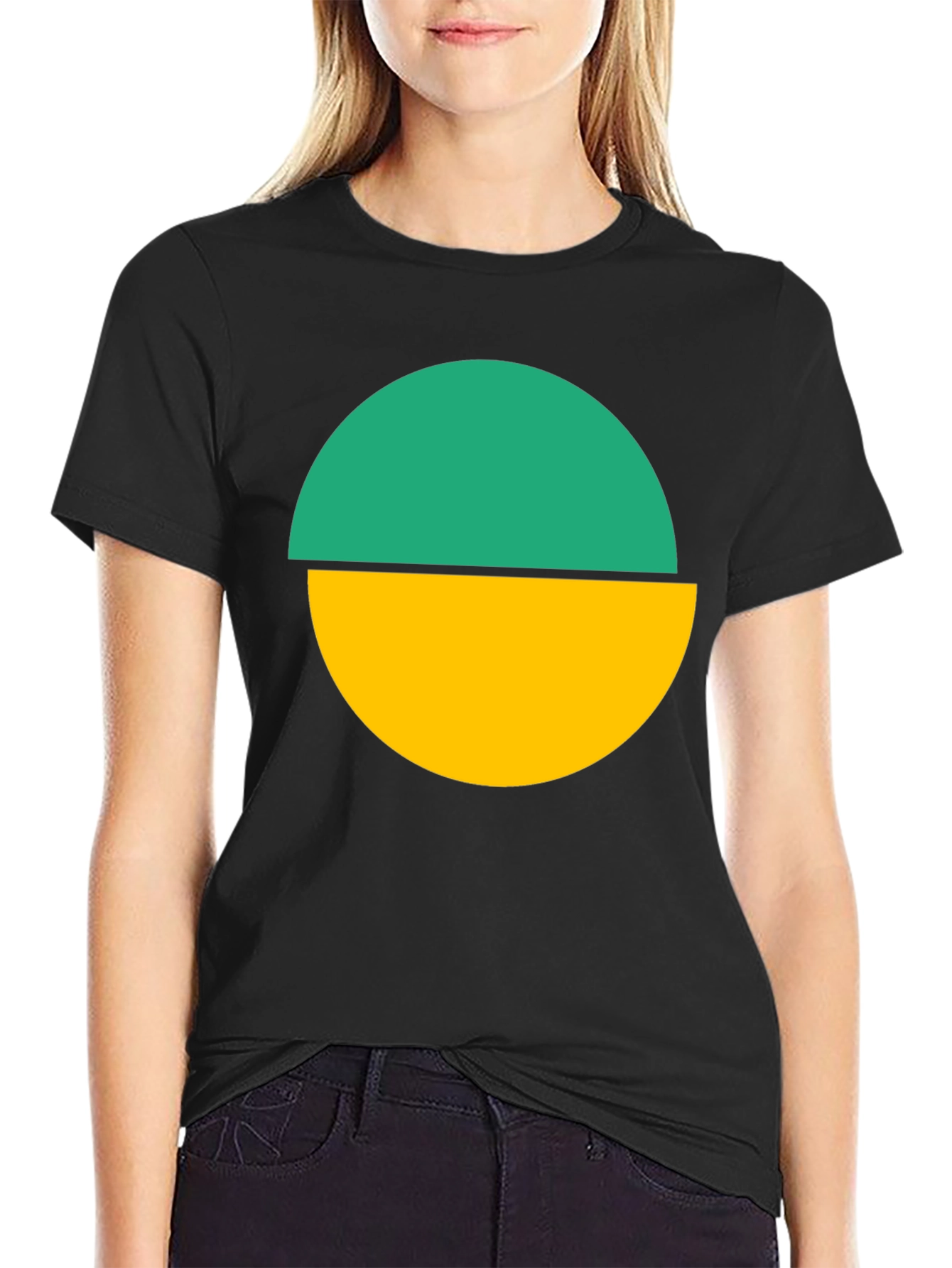 Two-Tone Circle Graphic Tee
