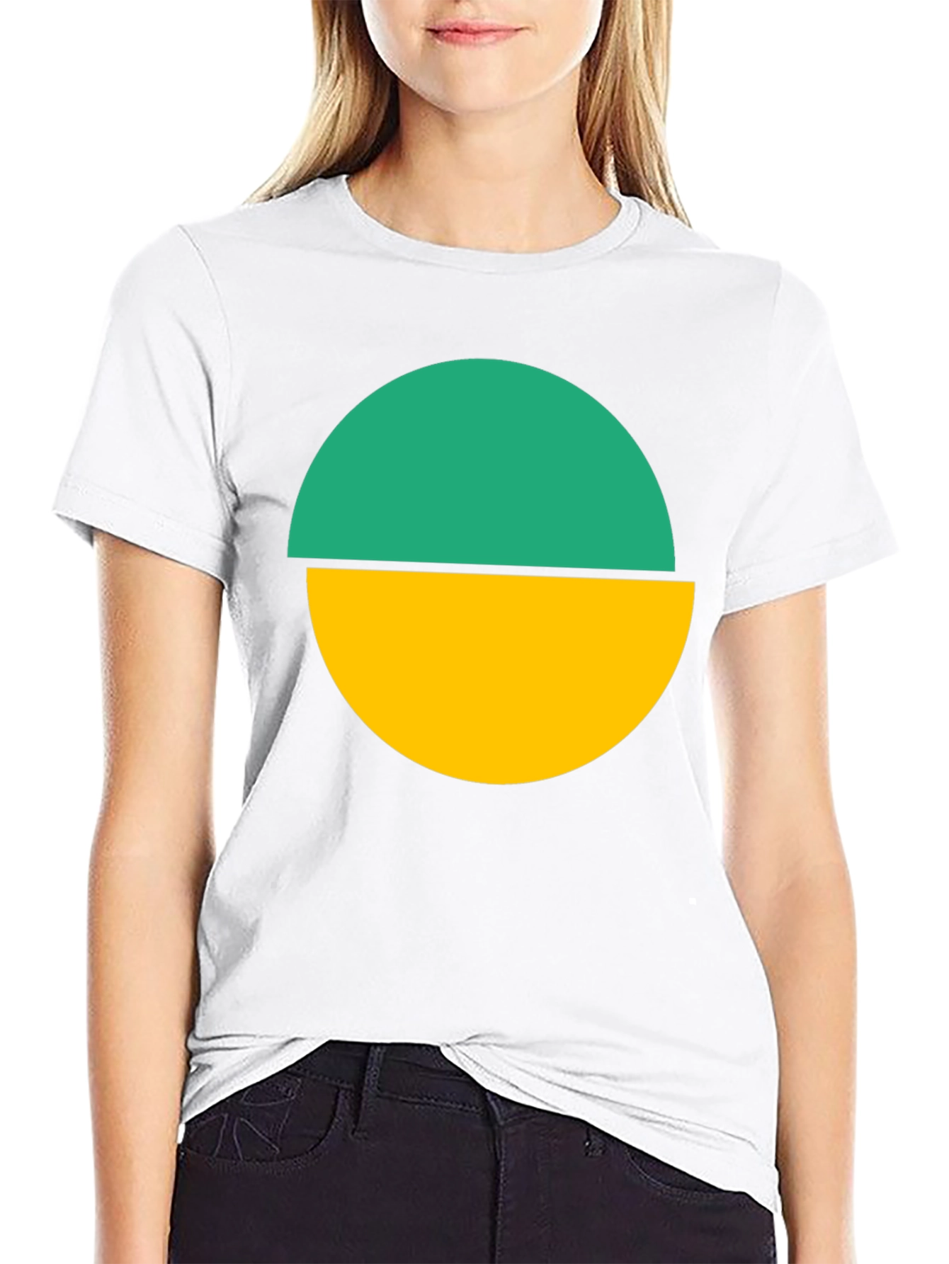 Two-Tone Circle Graphic Tee