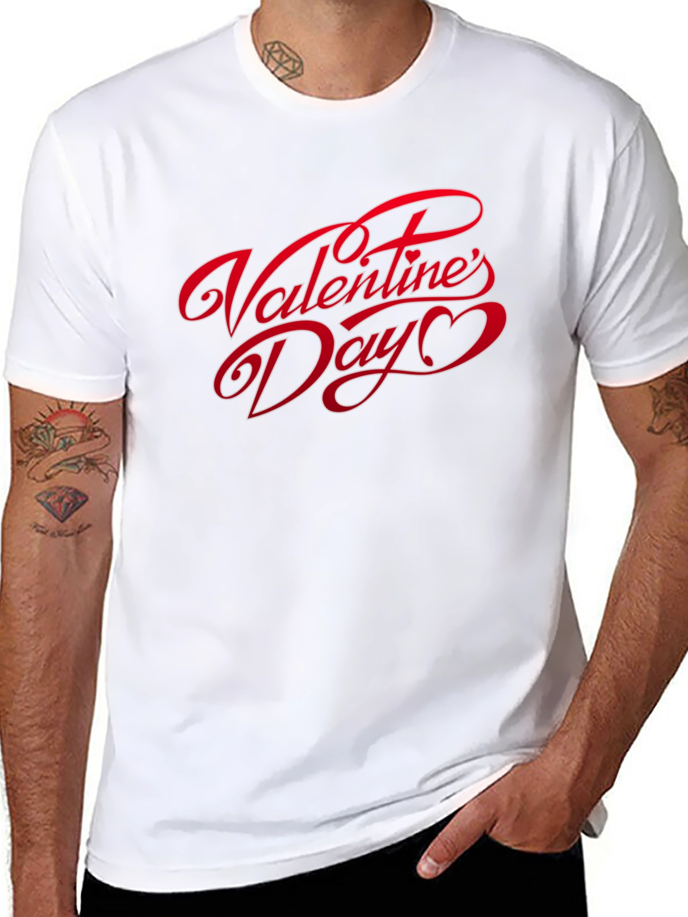 Valentines Day Graphic T-Shirt - Black
