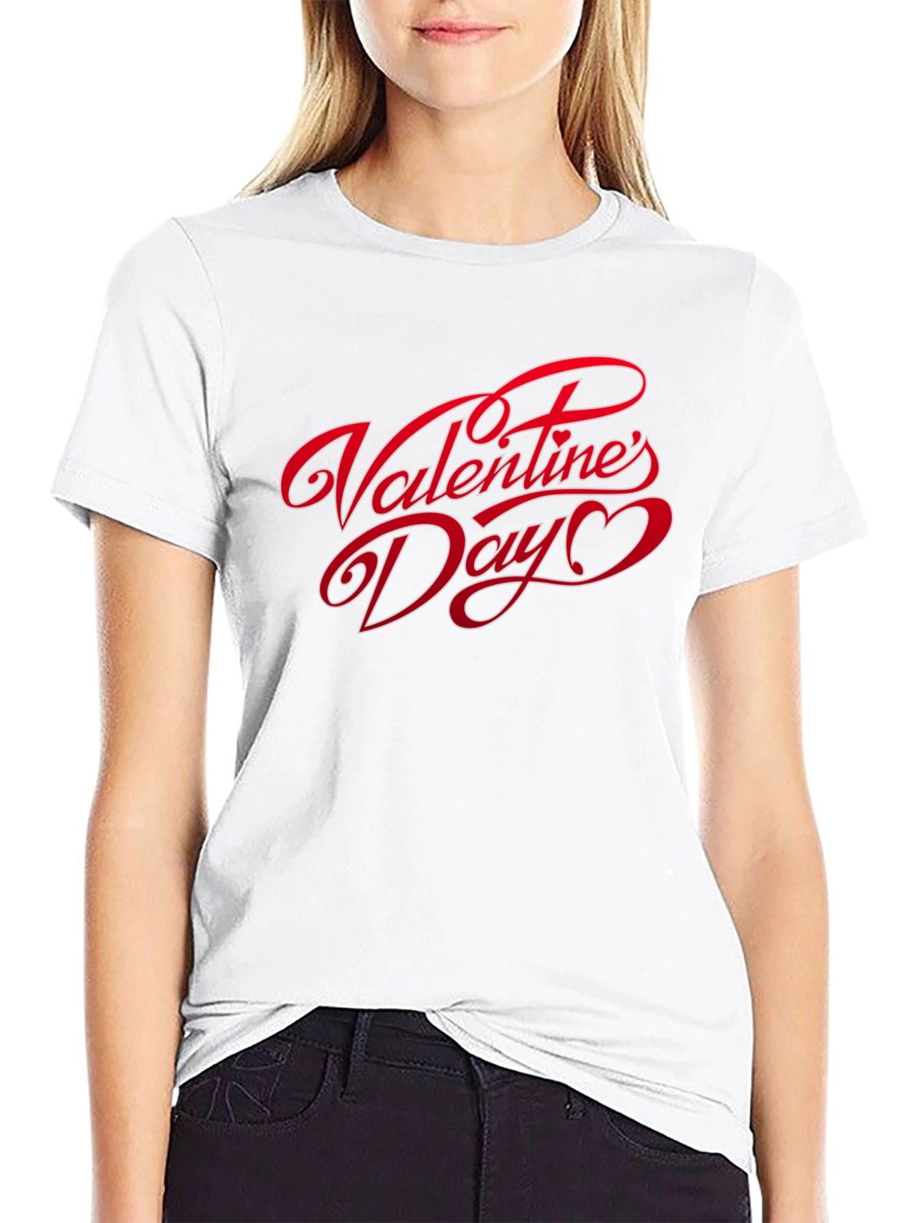 Valentines Day Graphic T-Shirt - Black