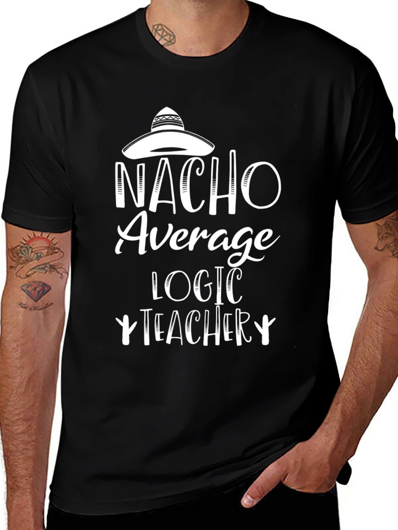 Nacho Average Logic Teacher Graphic T-Shirt