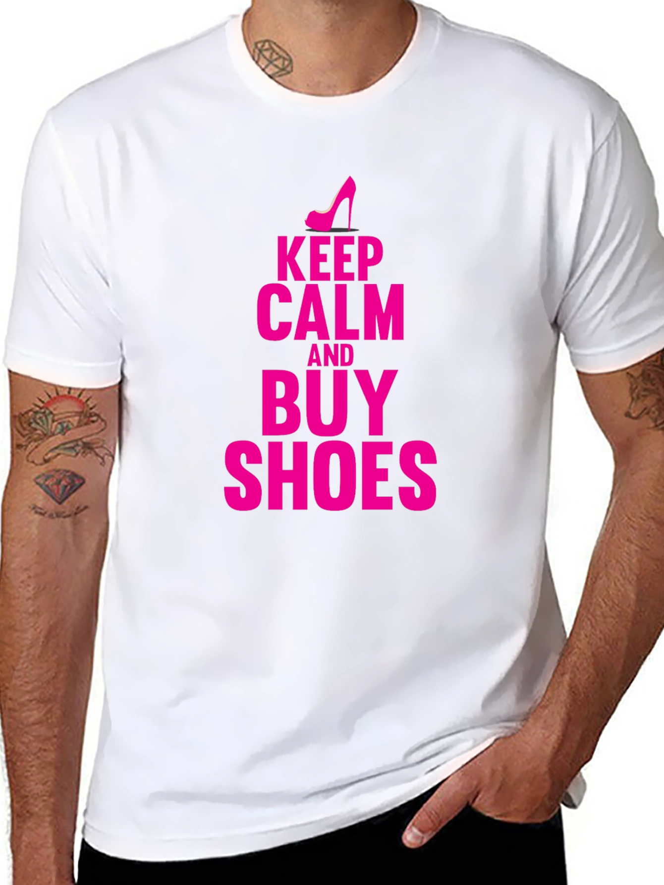 Keep Calm & Buy Shoes Graphic T-Shirt