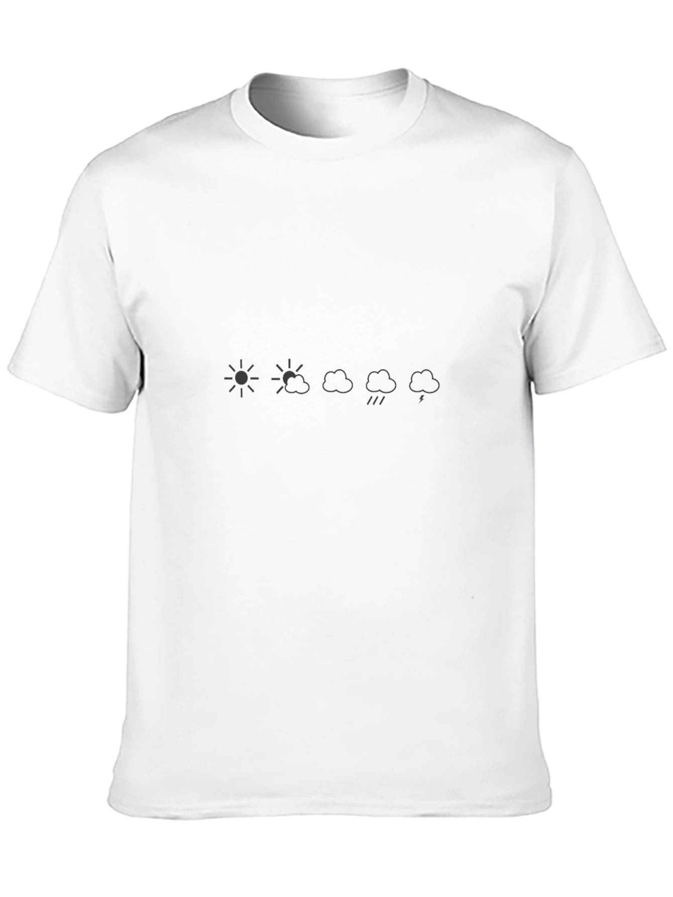 Weather Pattern Graphic Black Tee