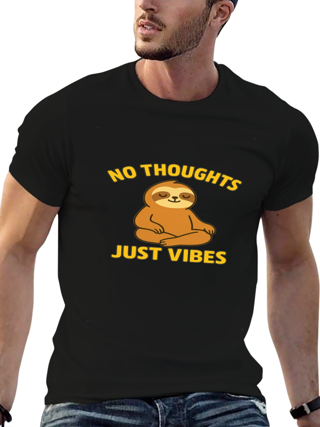 No Thoughts Just Vibes Sloth T-Shirt