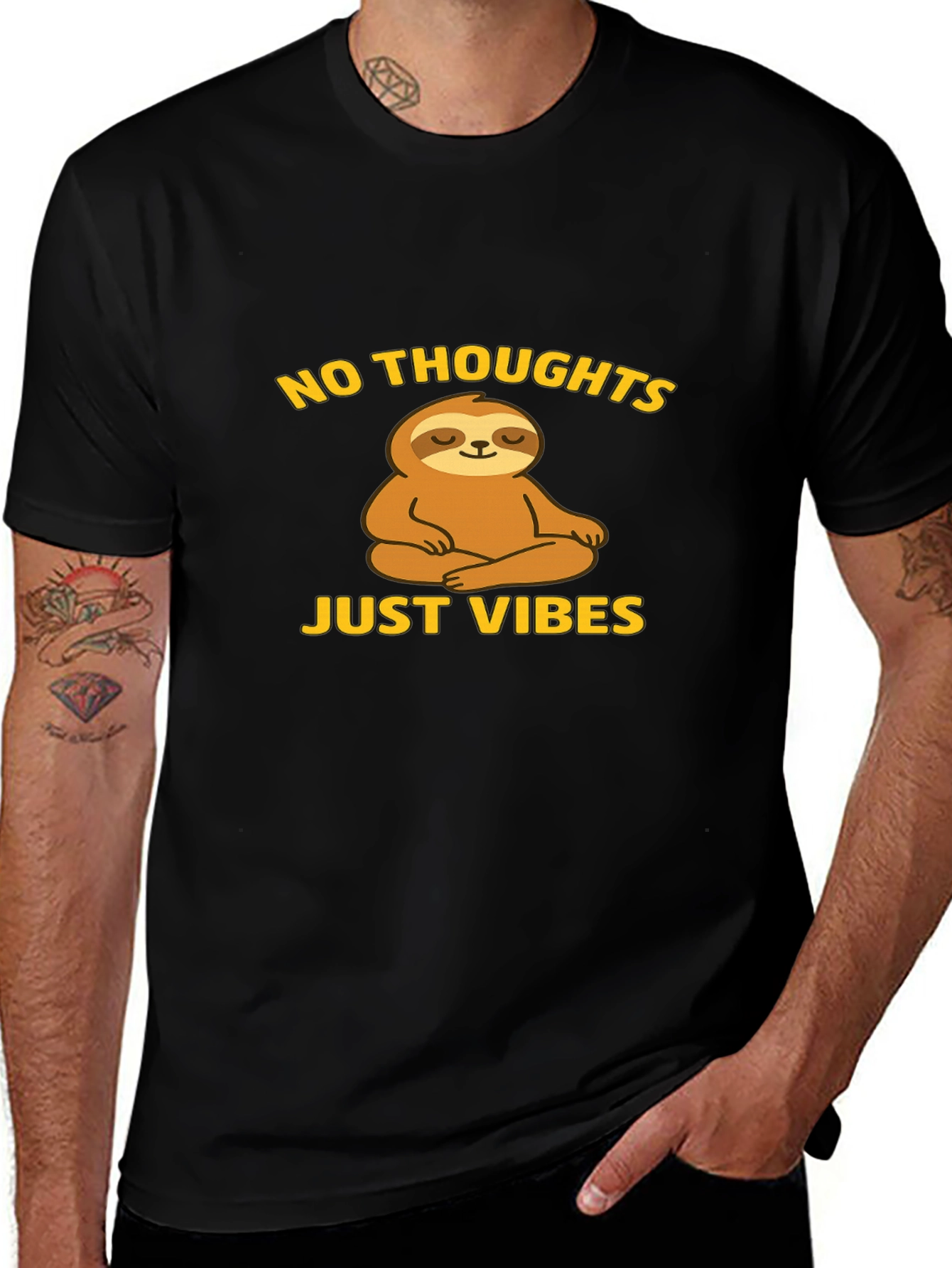 No Thoughts Just Vibes Sloth T-Shirt