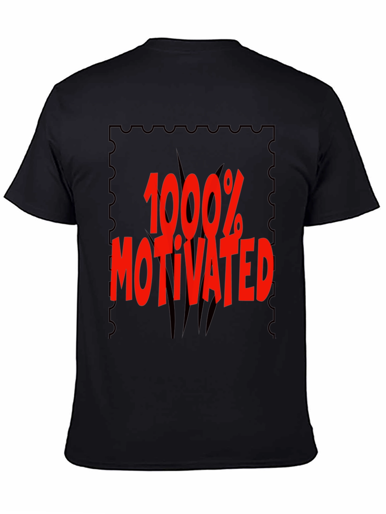 1000% Motivated Graphic Tee - Black