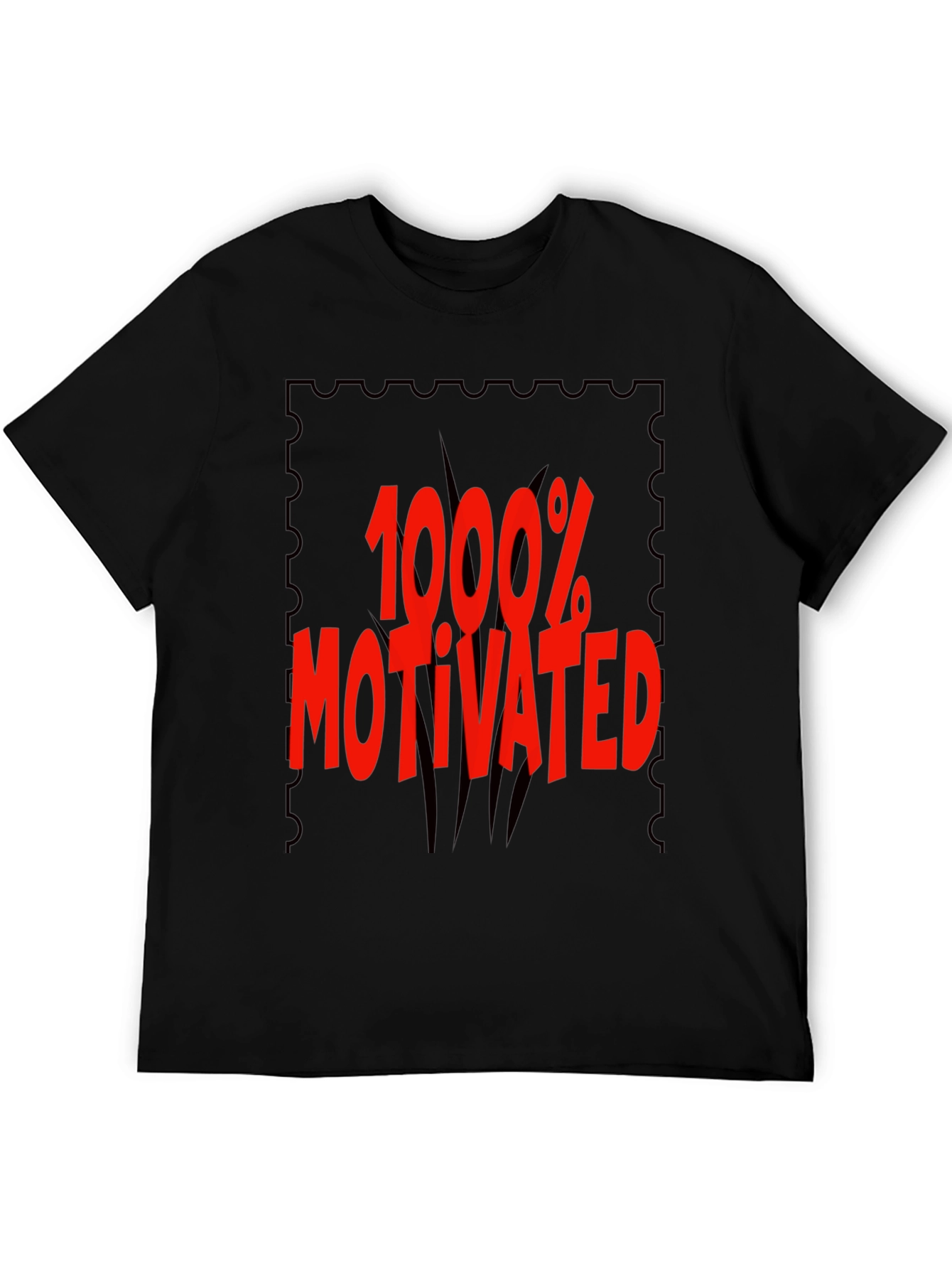 1000% Motivated Graphic Tee - Black