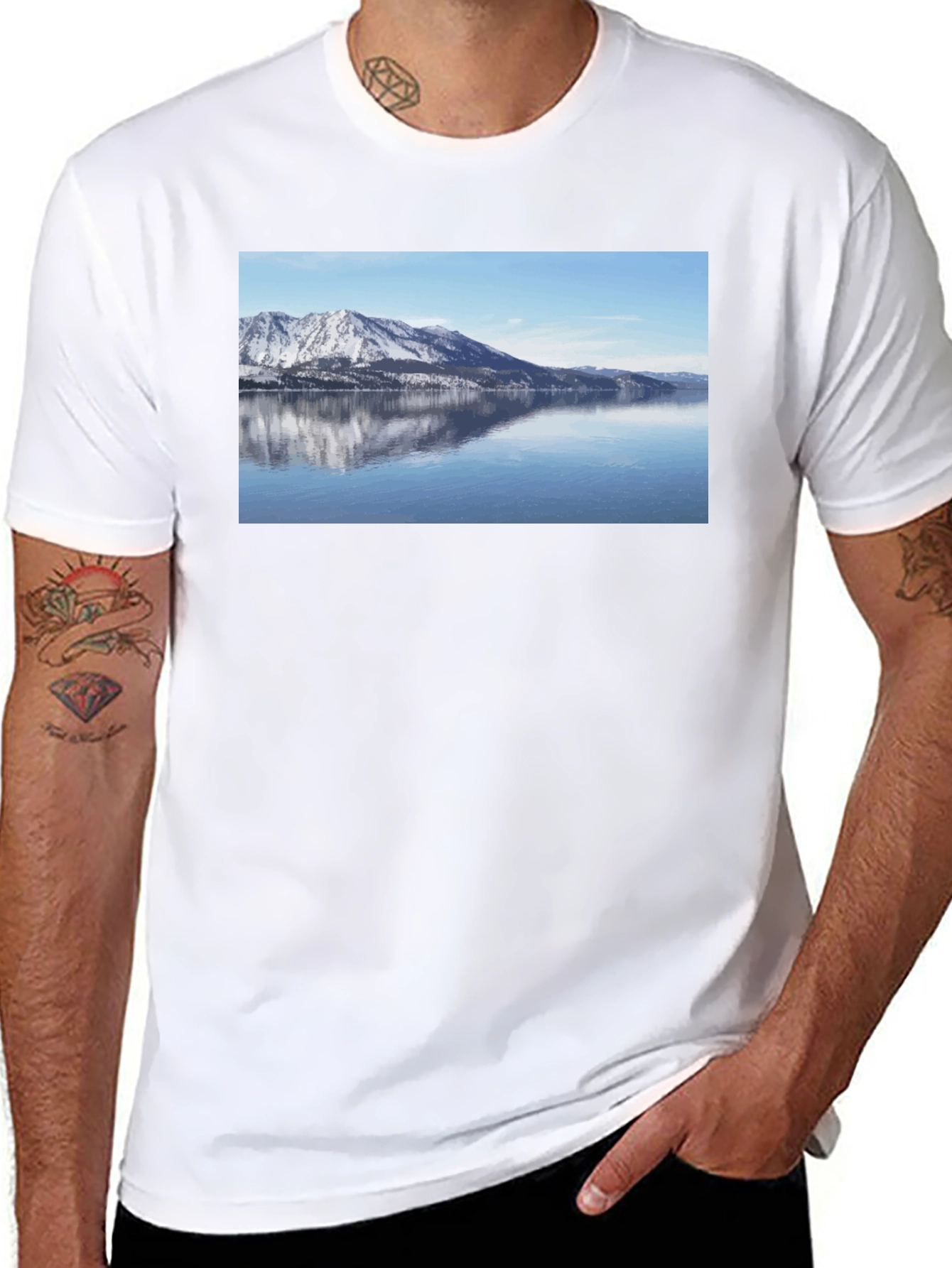 Mountain Lake View Graphic Tee