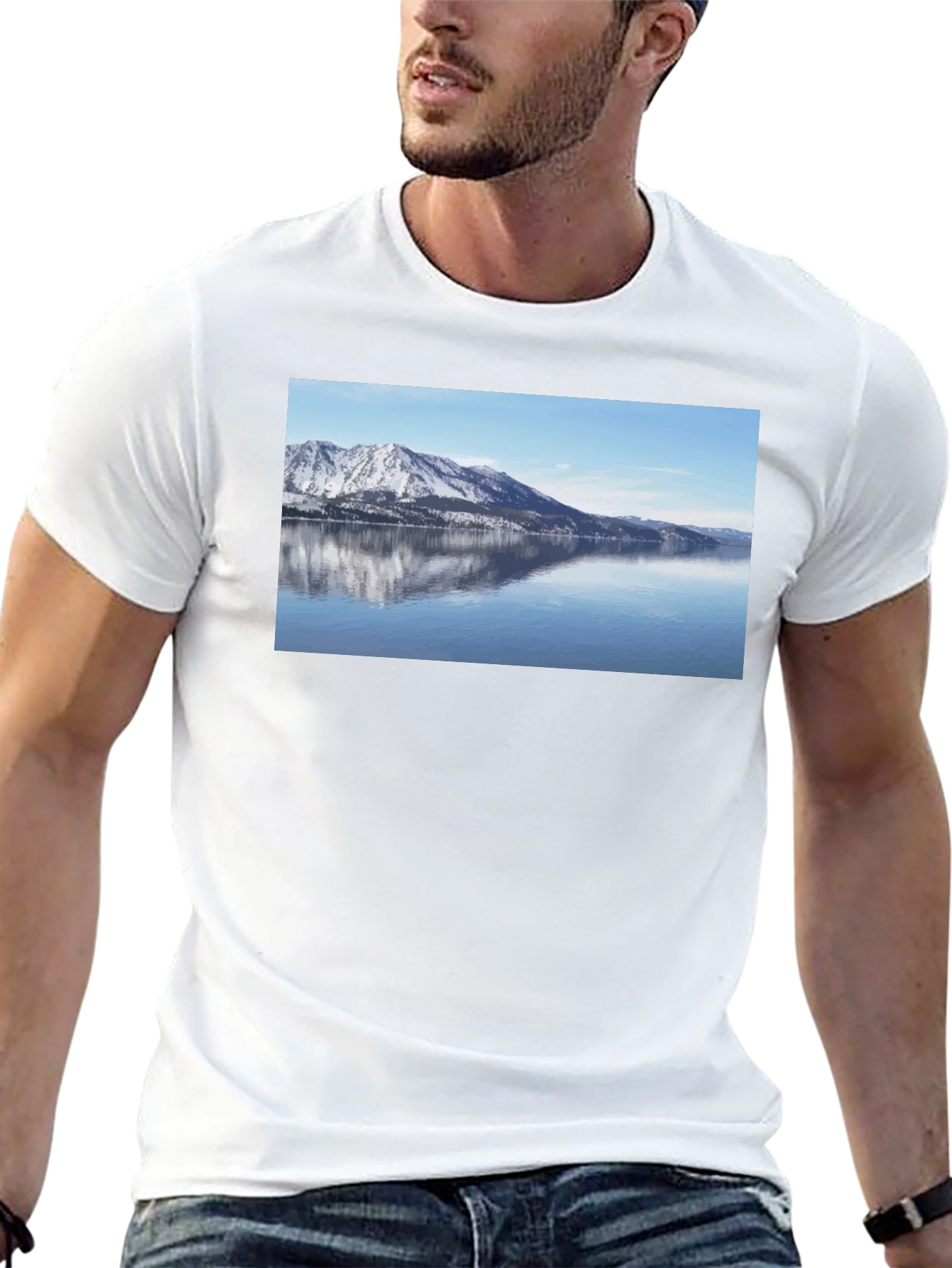 Mountain Lake View Graphic Tee
