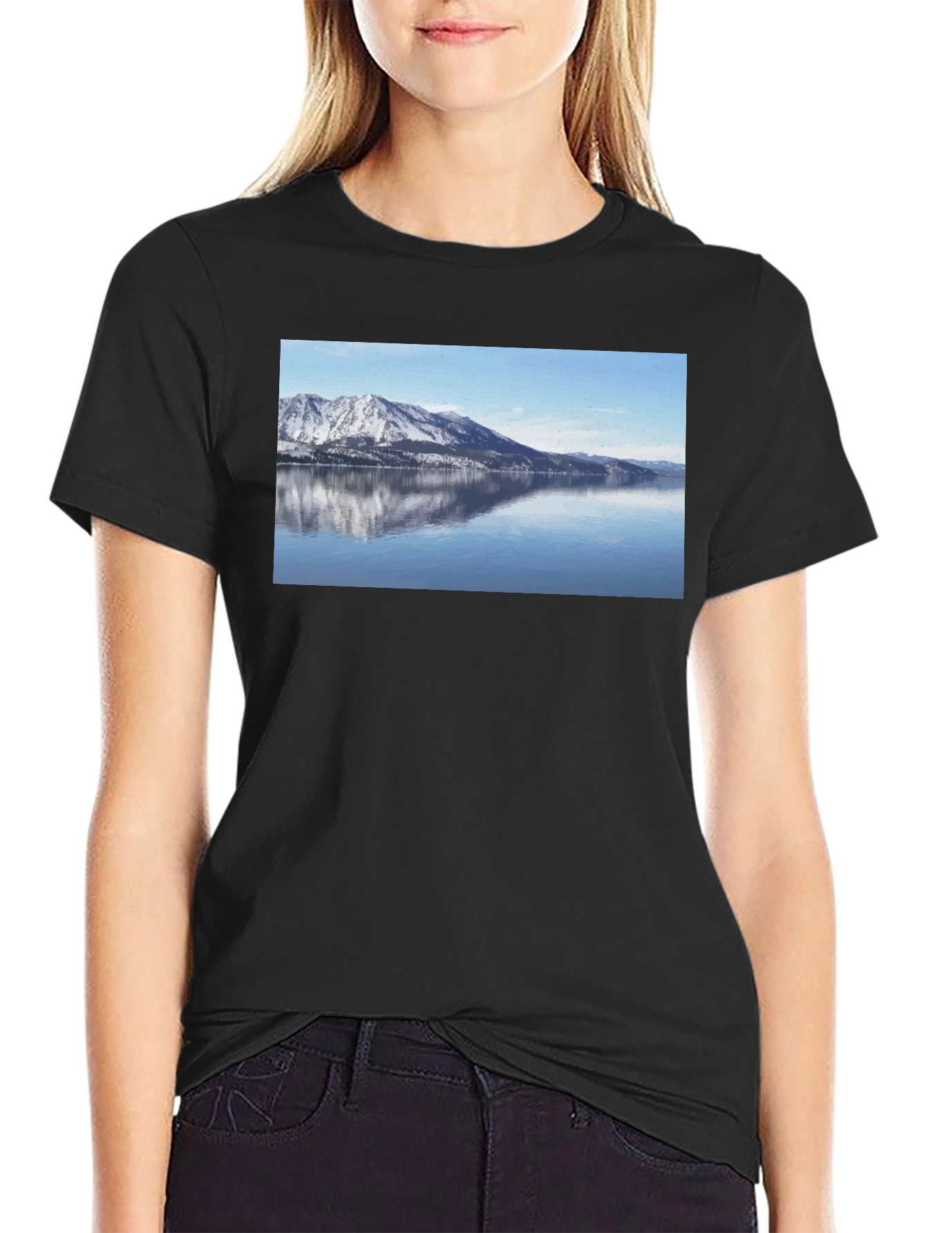 Mountain Lake View Graphic Tee