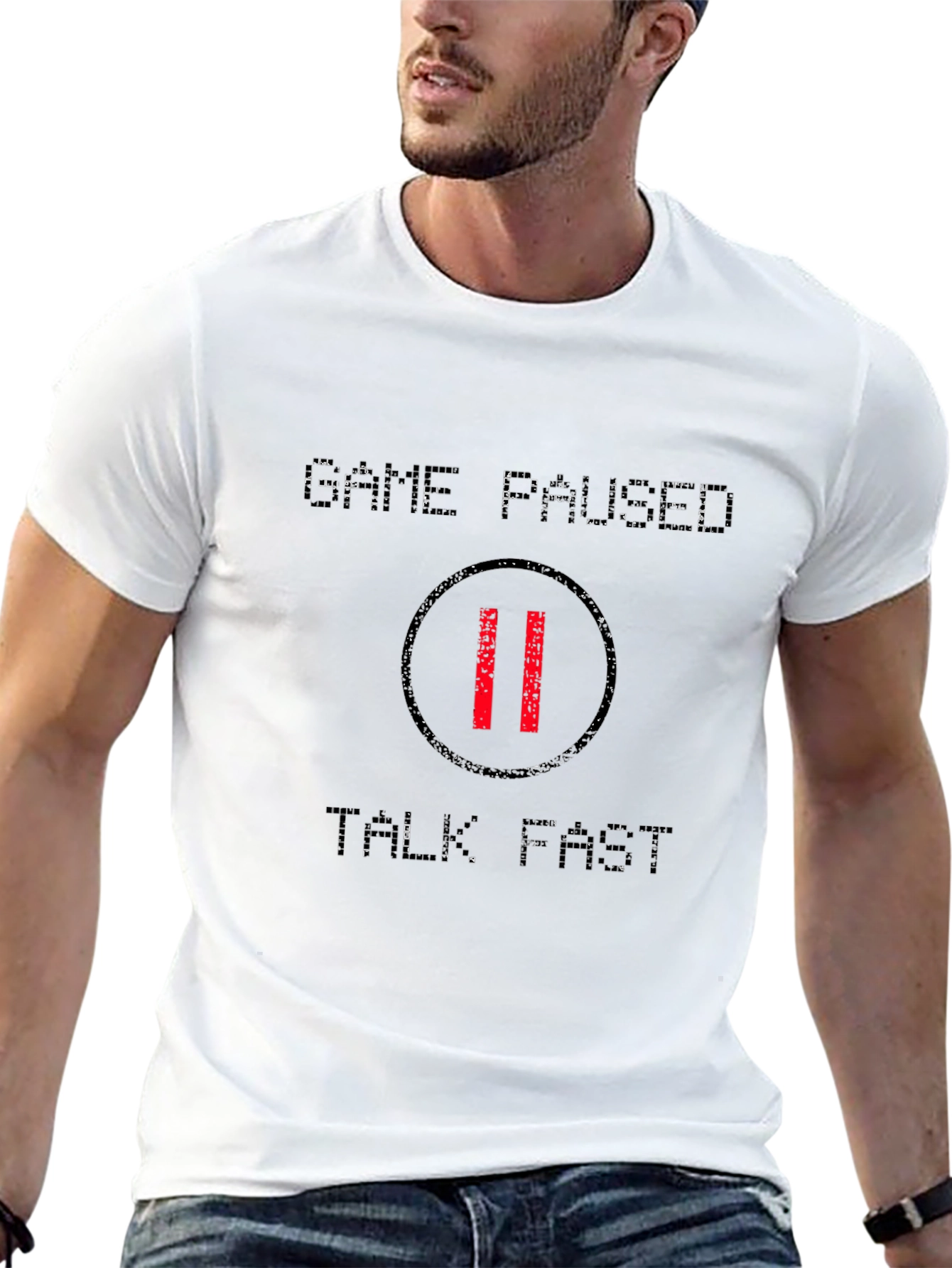 Game Paused Talk Fast Graphic T-Shirt