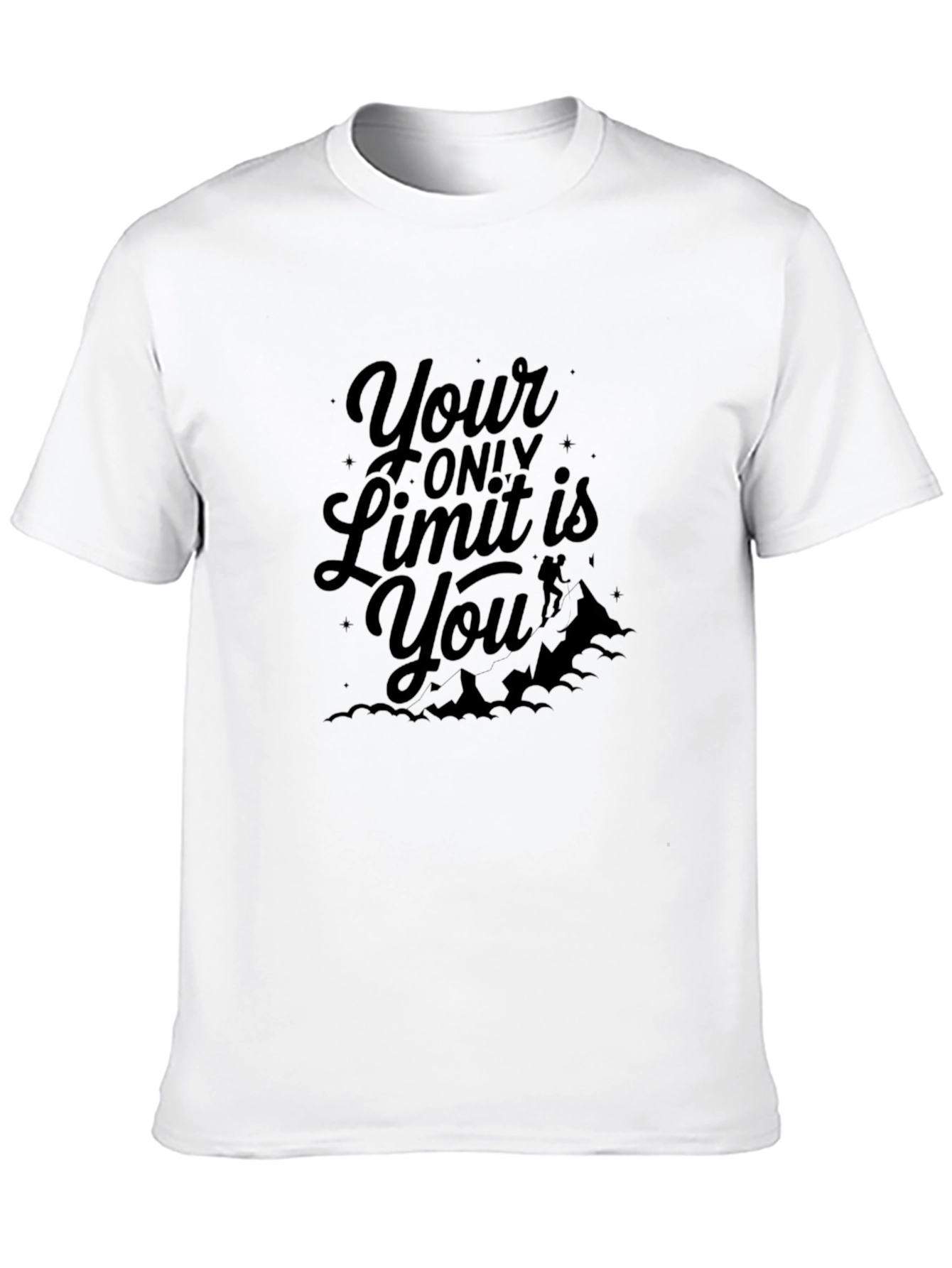 Inspirational Your Only Limit Is You Black T-Shirt