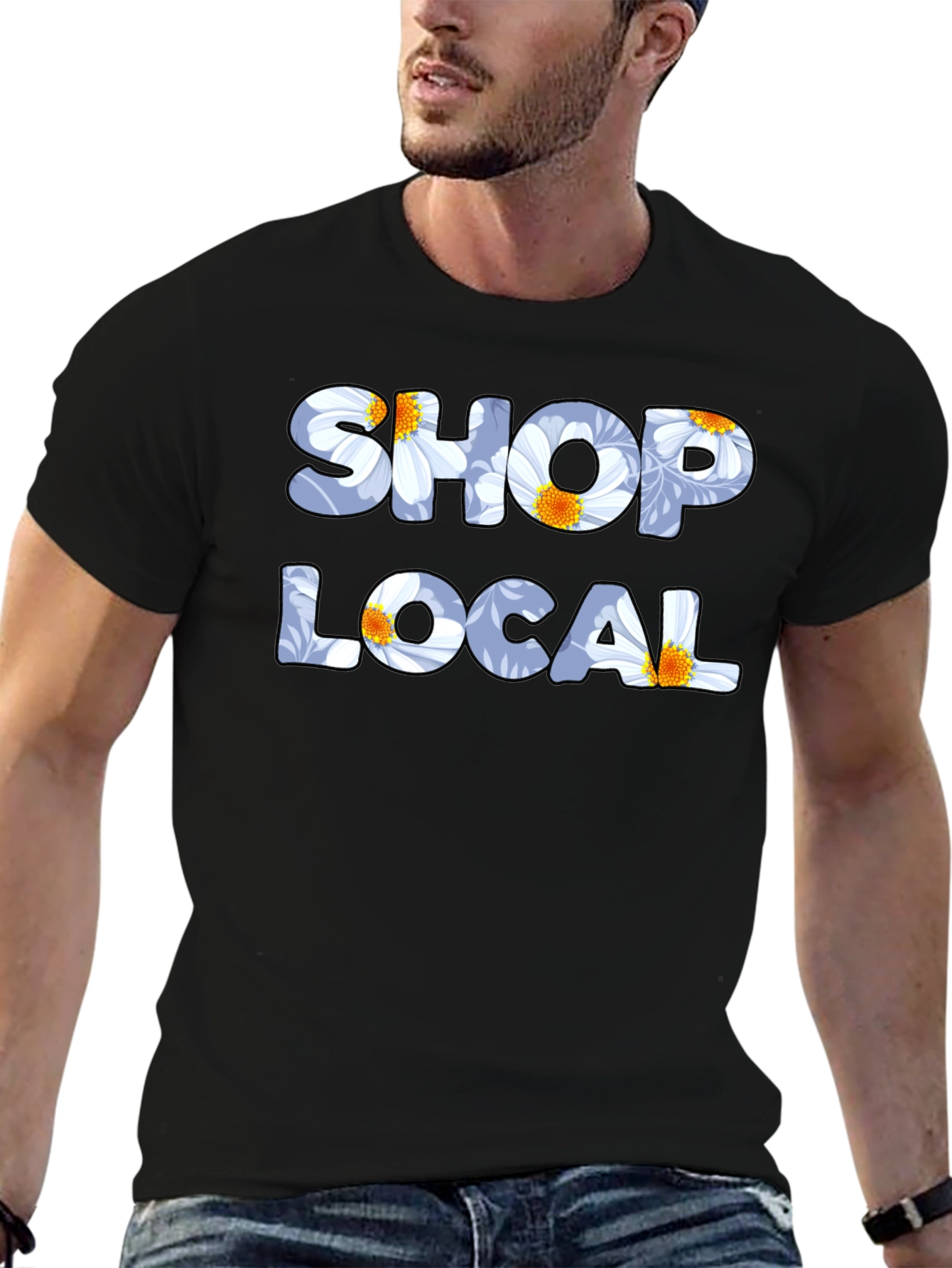 Shop Local Floral Graphic T-Shirt