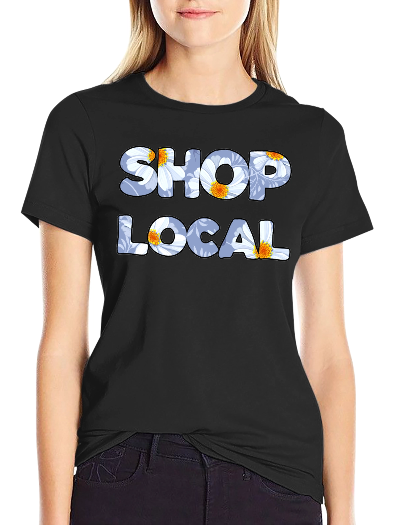 Shop Local Floral Graphic T-Shirt