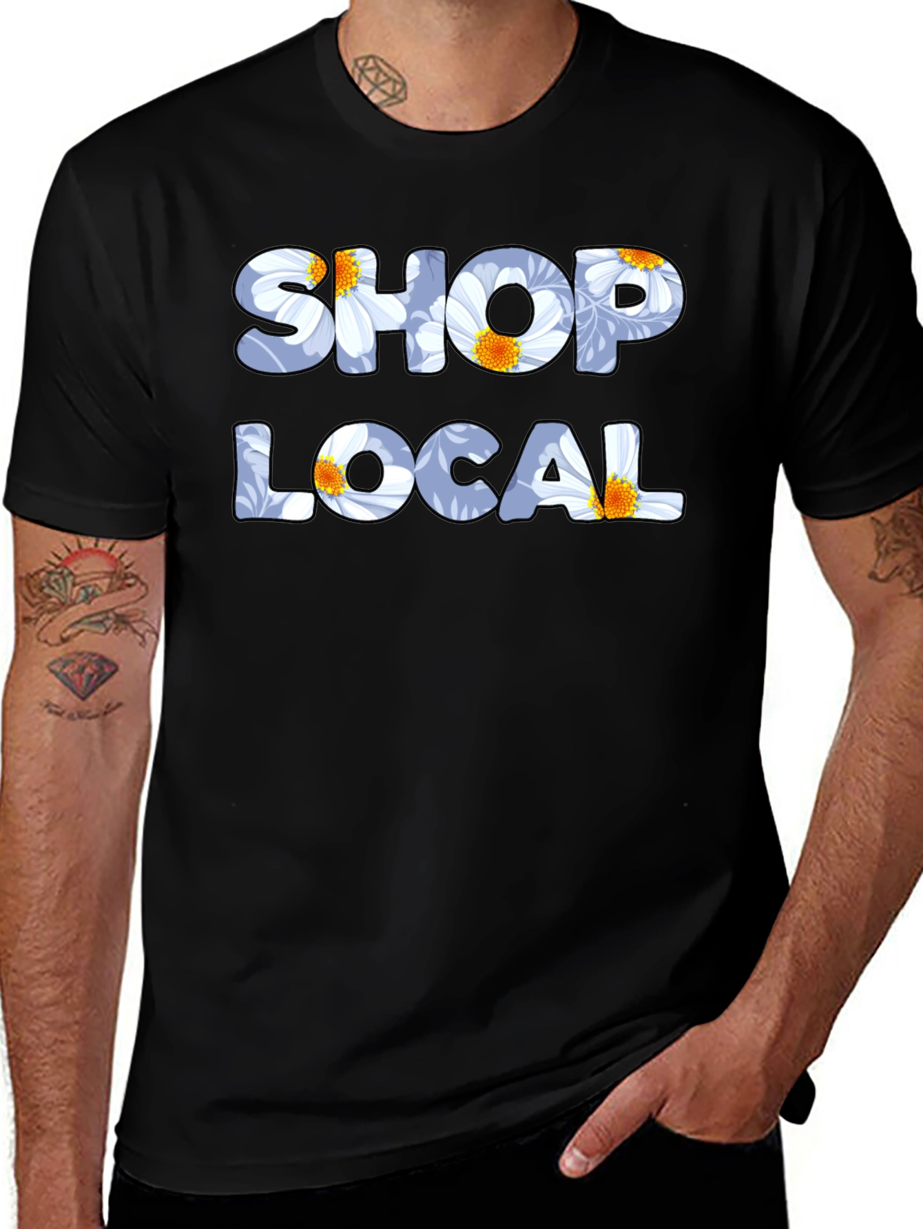 Shop Local Floral Graphic T-Shirt