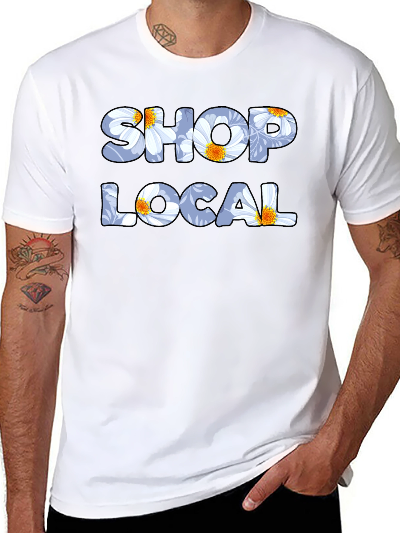 Shop Local Floral Graphic T-Shirt