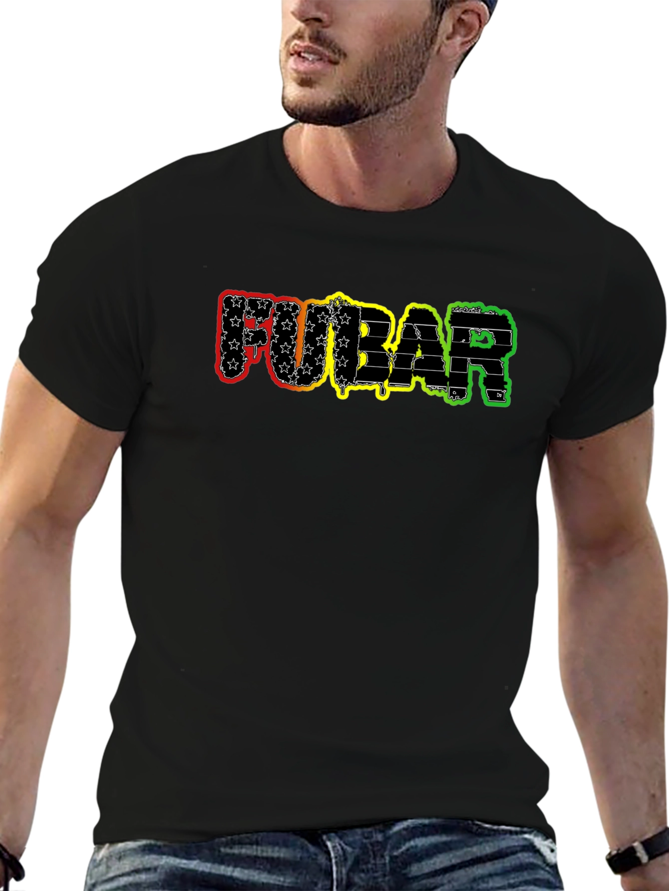 FUBAR Graphic Tee - Black Crewneck