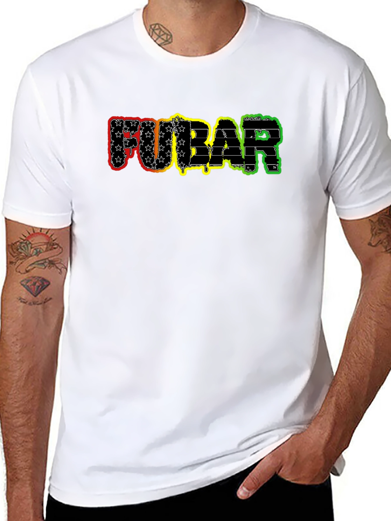 FUBAR Graphic Tee - Black Crewneck