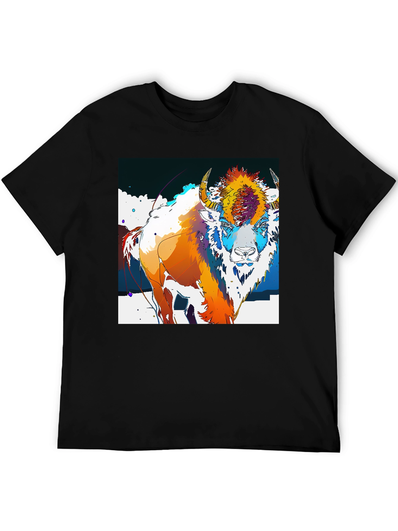 Abstract Buffalo Graphic T-Shirt