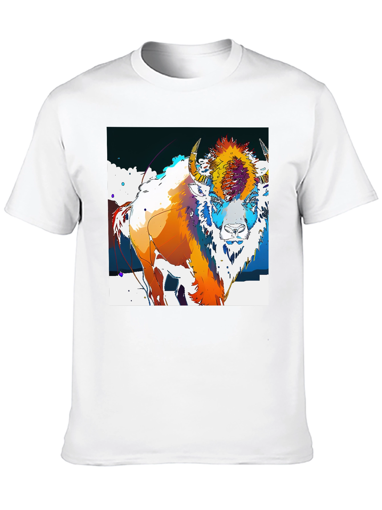 Abstract Buffalo Graphic T-Shirt