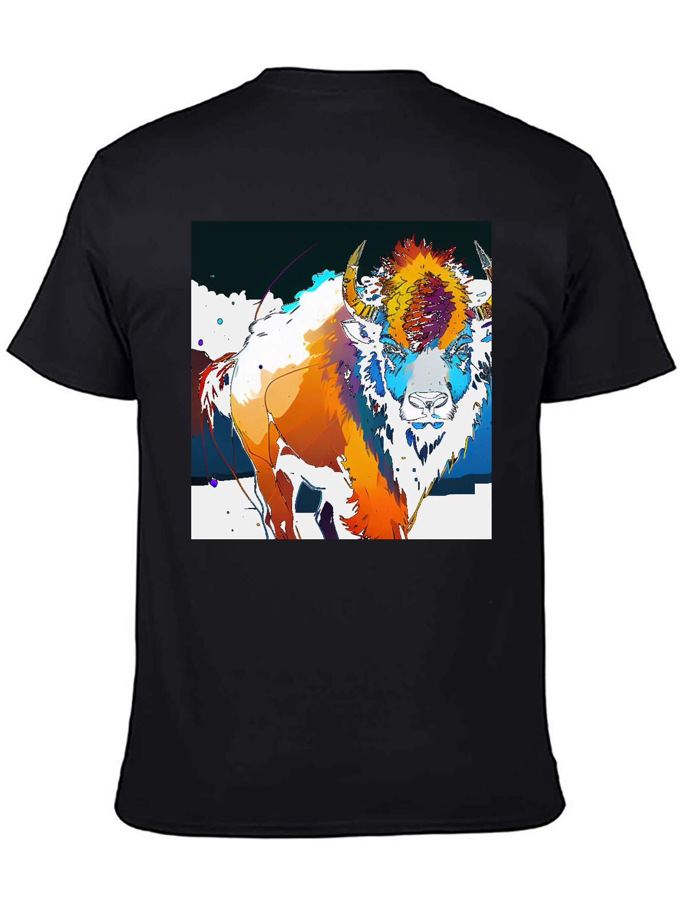 Abstract Buffalo Graphic T-Shirt