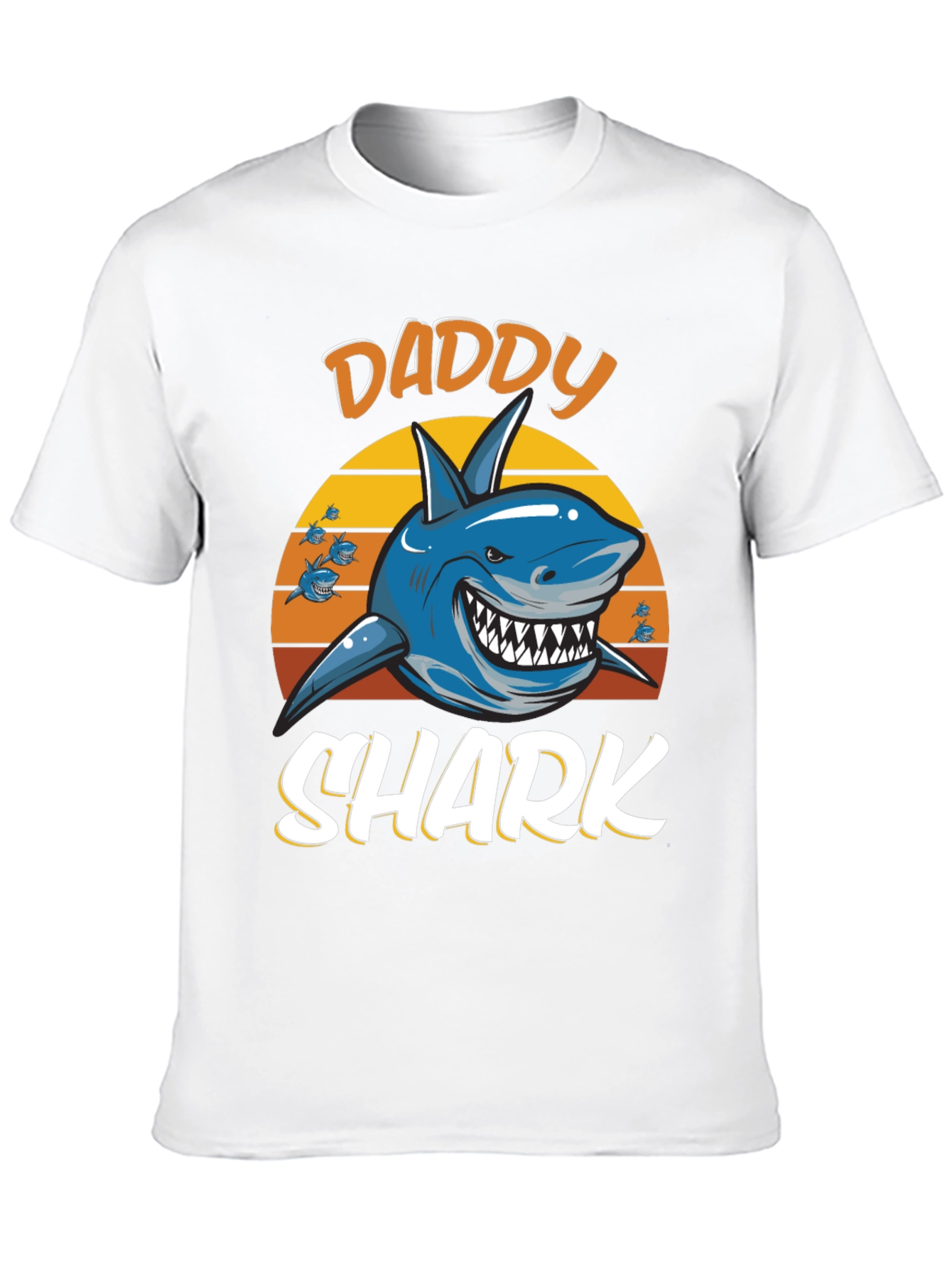 Daddy Shark Graphic Tee - Black Cotton T-Shirt